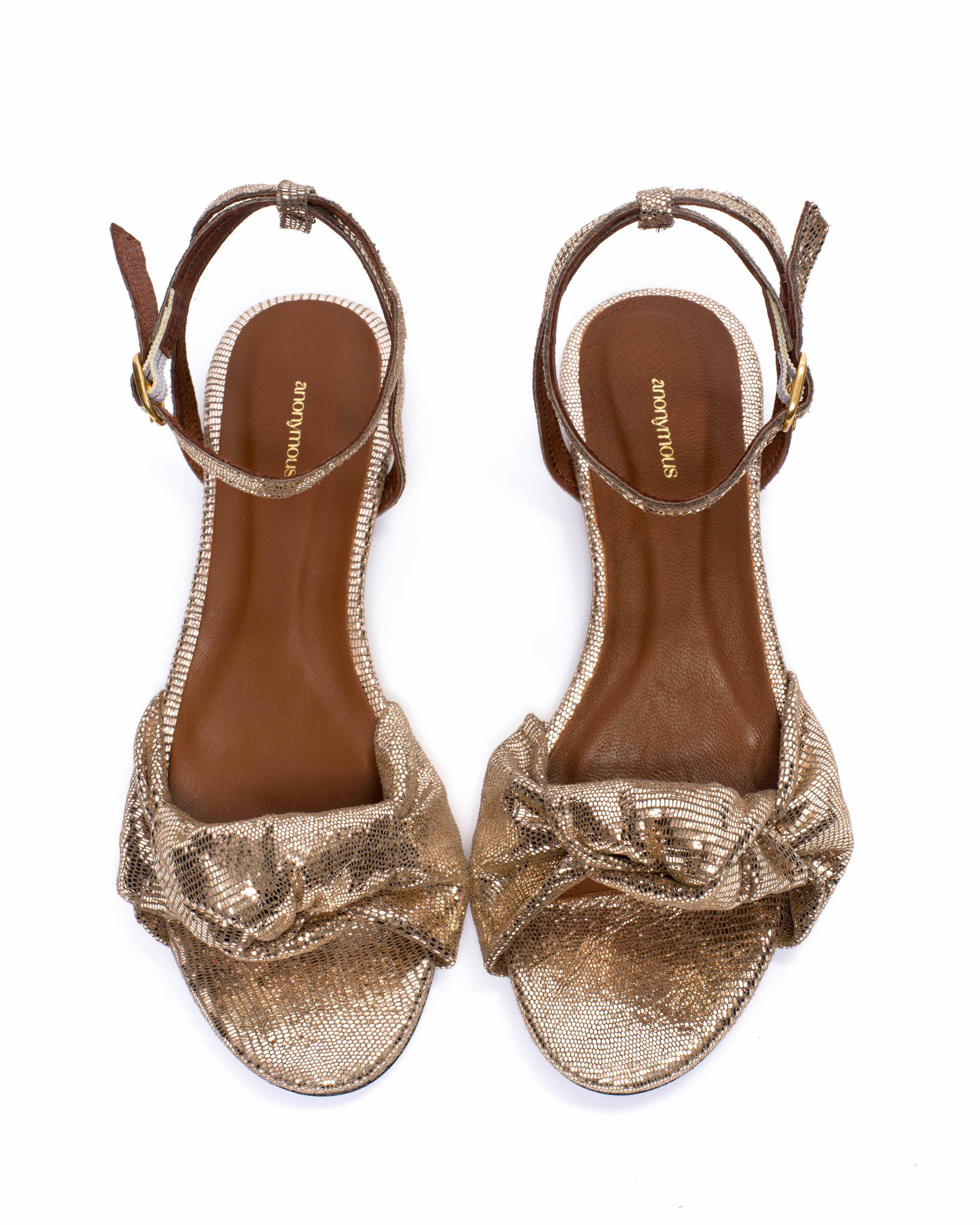 Aliza 10 Lizard metallic goat Vintage champagne - Image 3