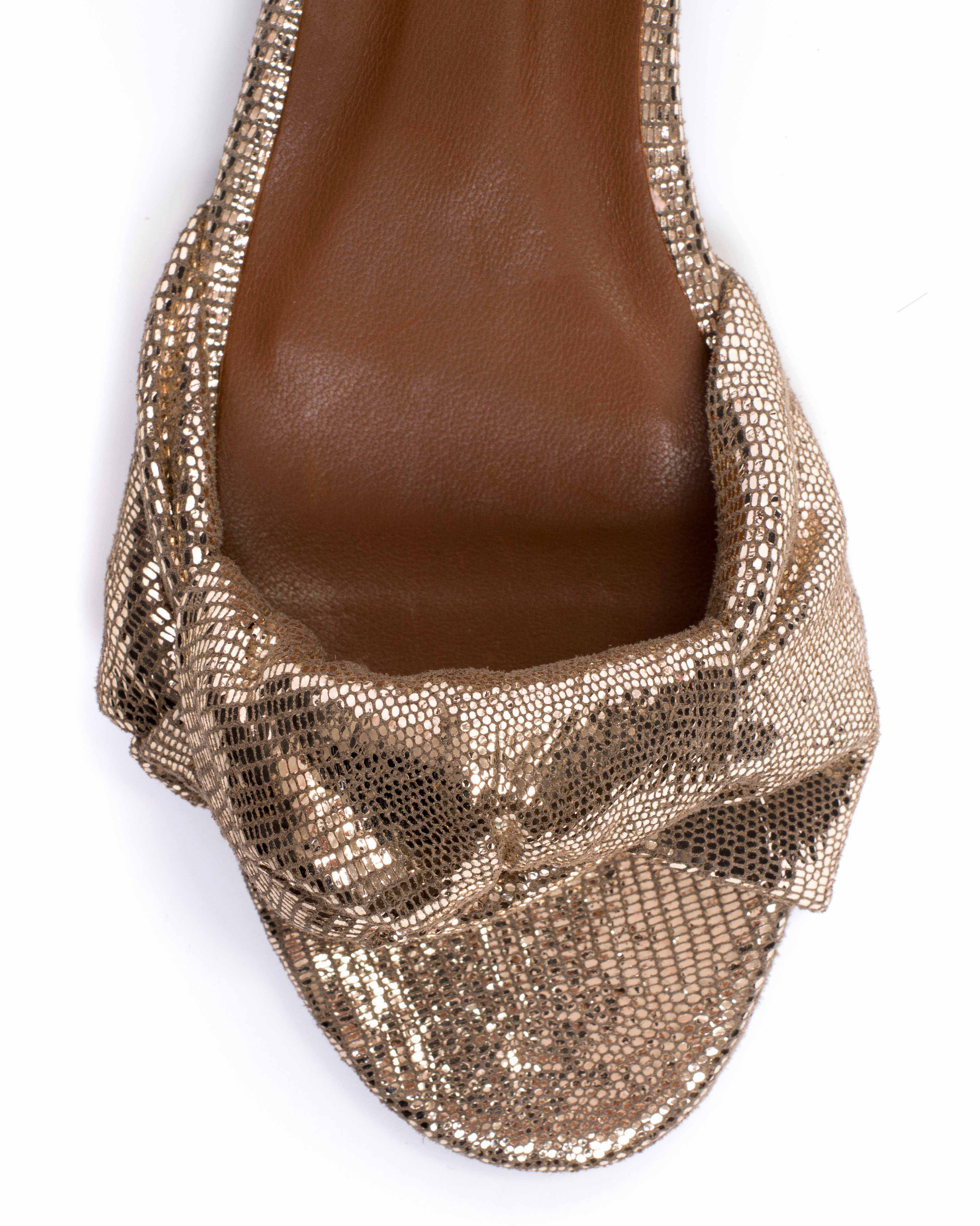 Aliza 10 Lizard metallic goat Vintage champagne - Image 6