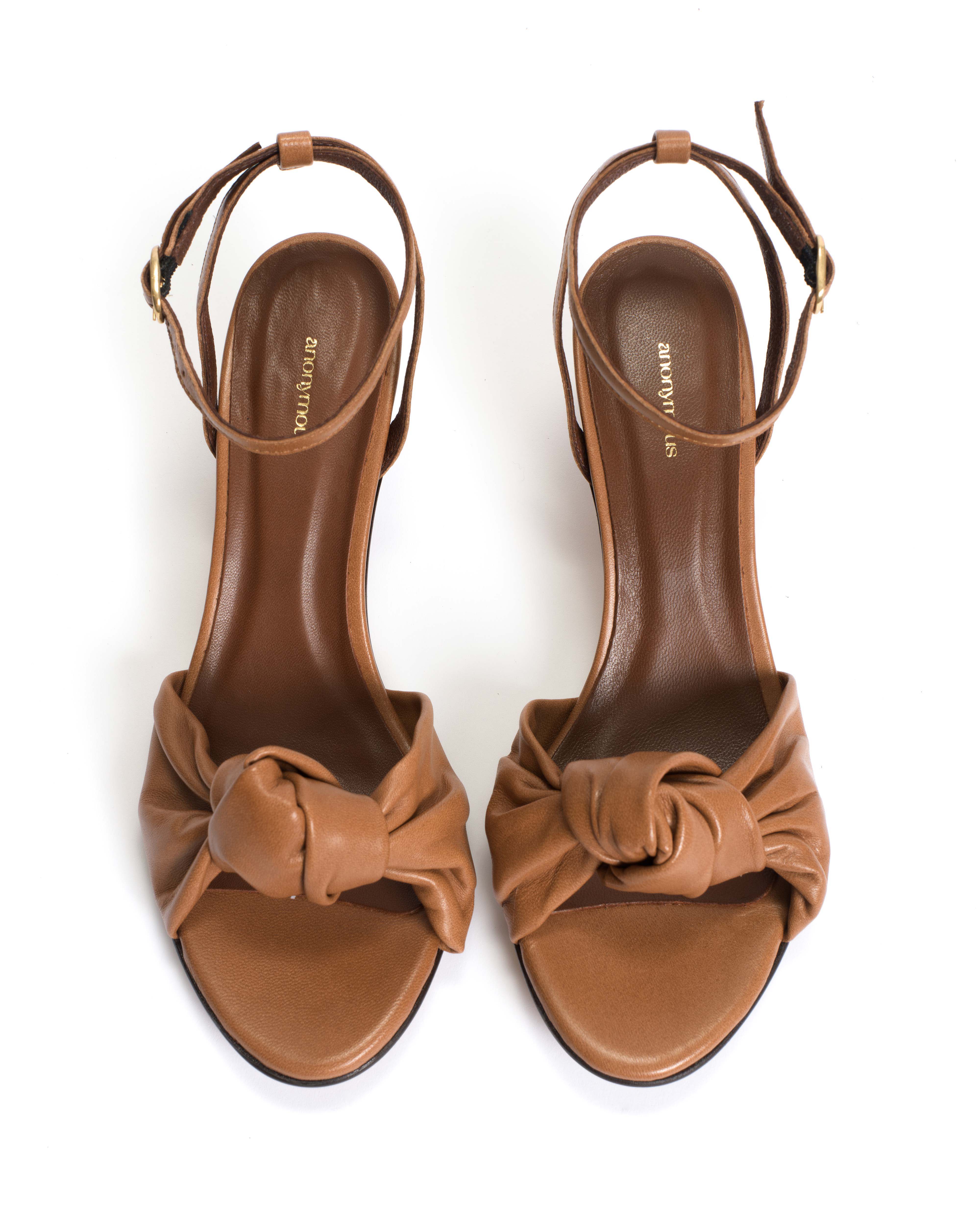 Aliza 50 stiletto Shiny lamb Caramel - Image 3