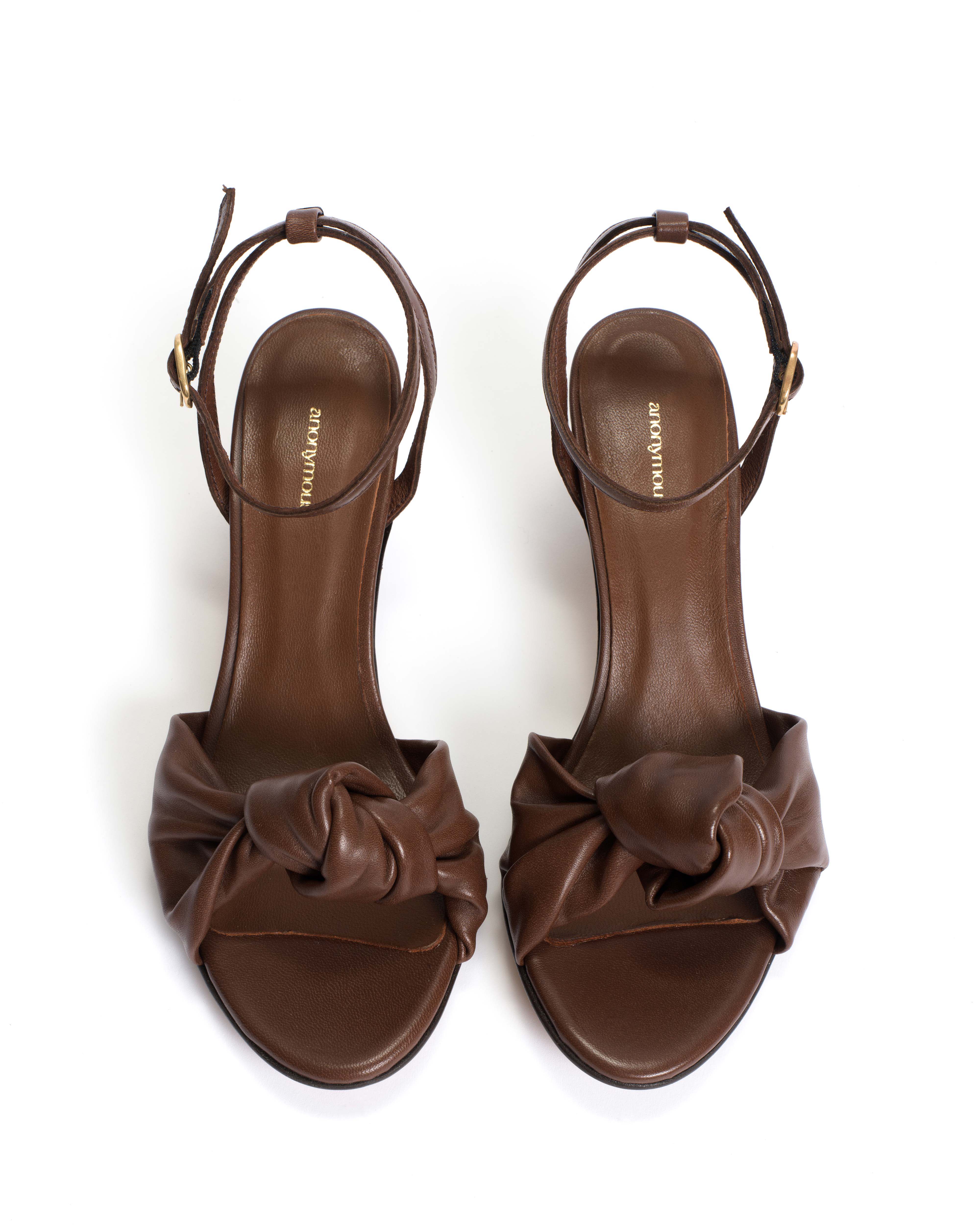 Aliza 50 stiletto Shiny lamb Chocolate - Image 3