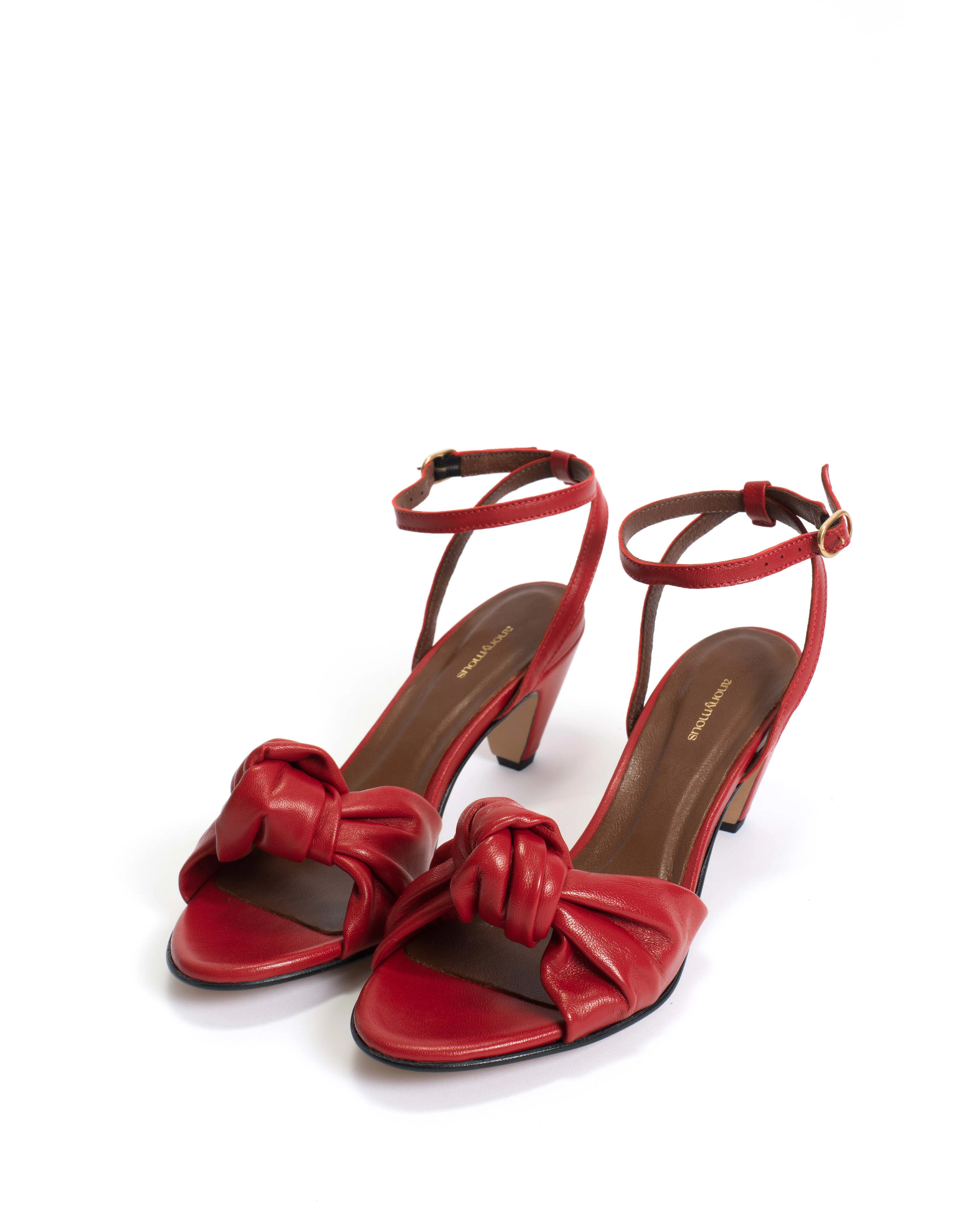 Aliza 50 stiletto Shiny lamb Ruby red - Image 2