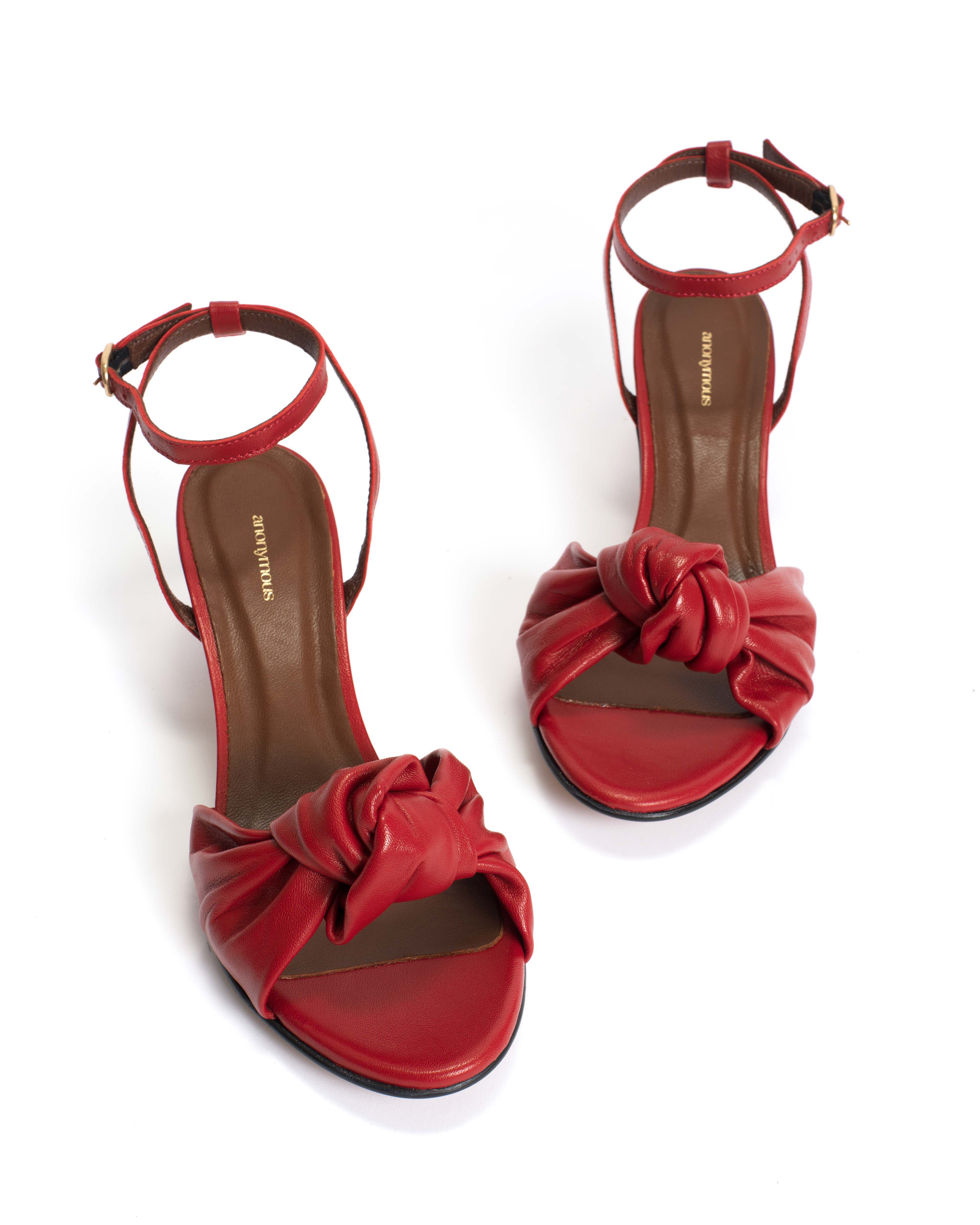 Aliza 50 stiletto Shiny lamb Ruby red - Image 5