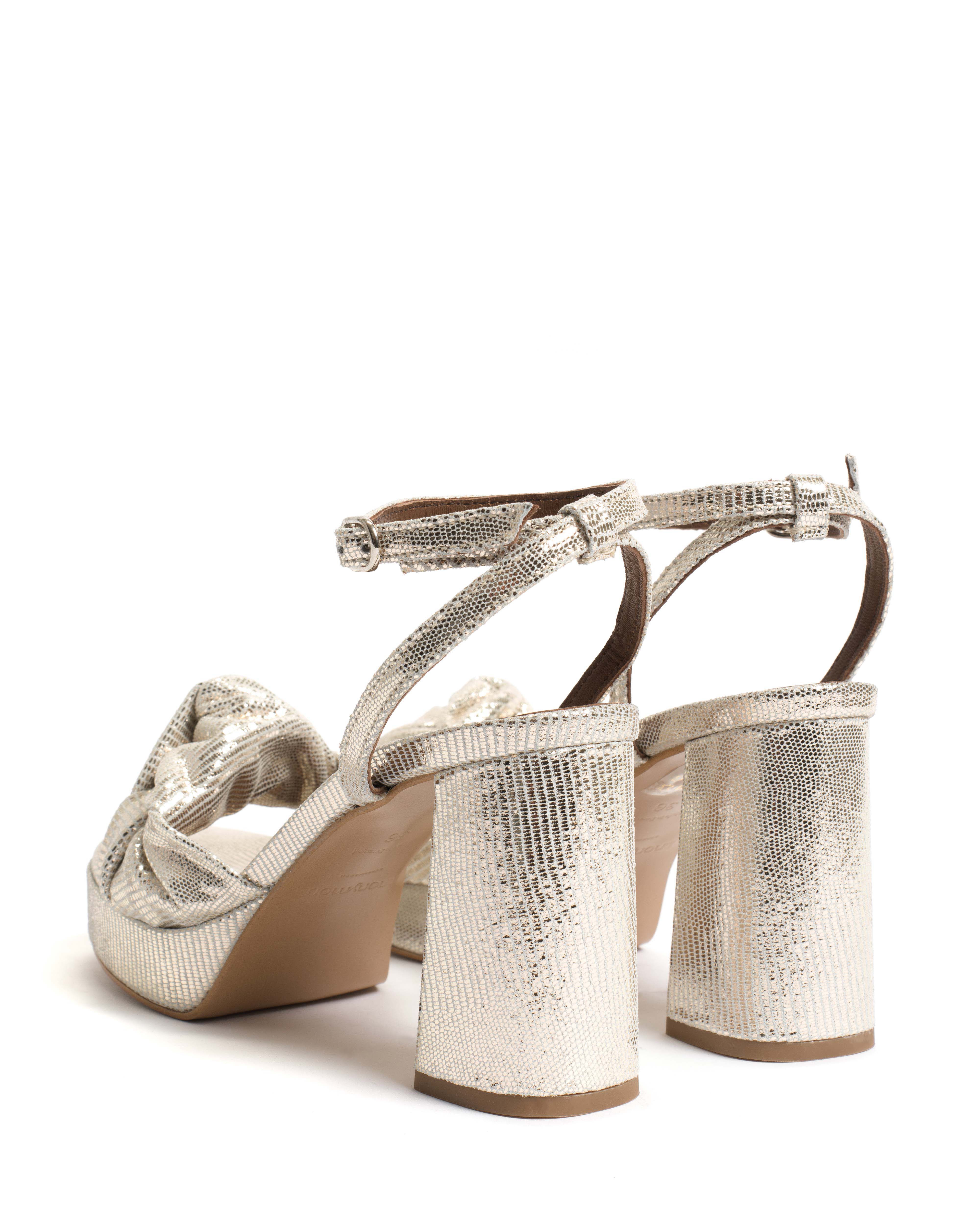 Aliza 85 platform Lizard metallic goat Champagne - Image 5