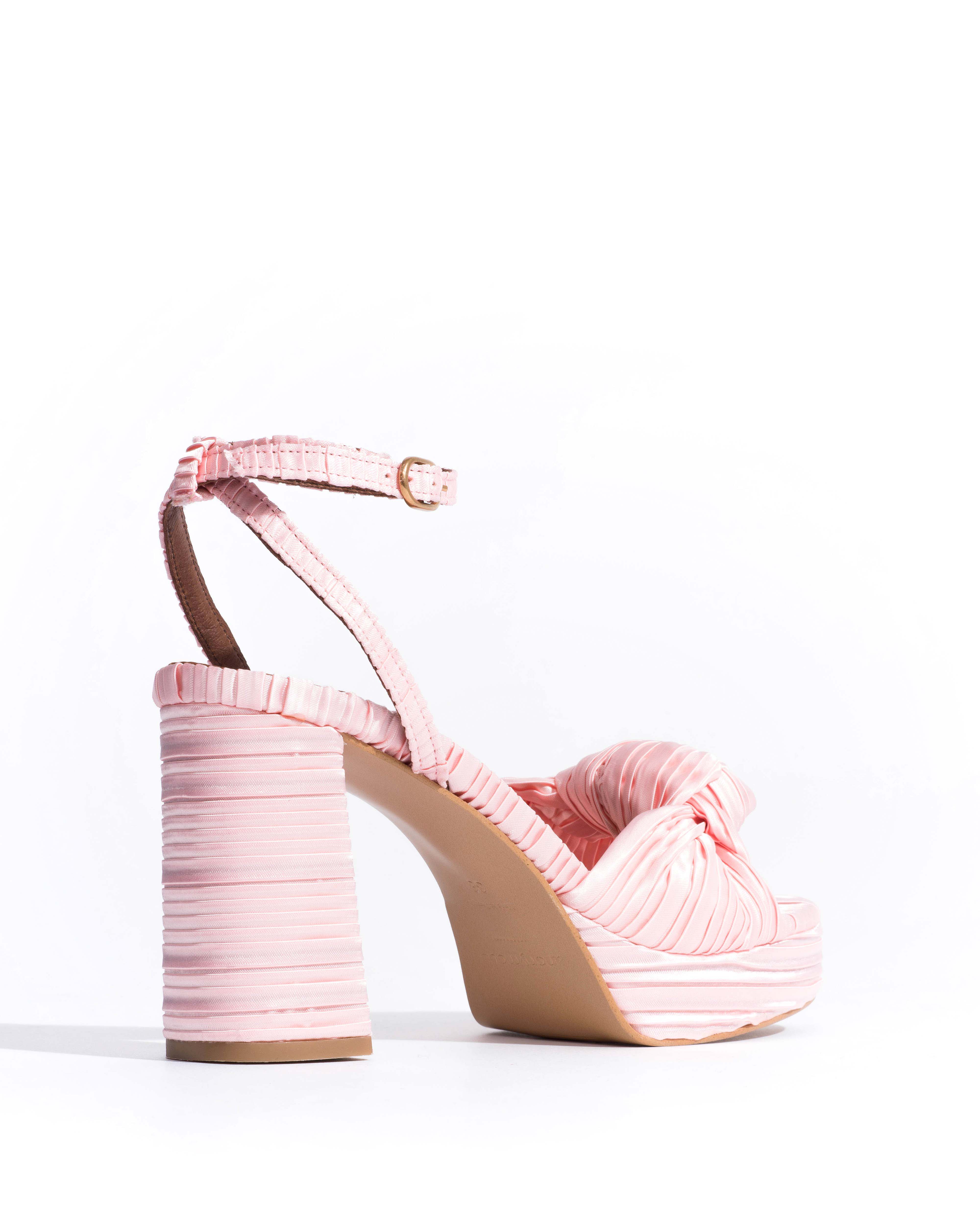 Aliza 85 platform Pleated satin Dreamy pink - Image 3