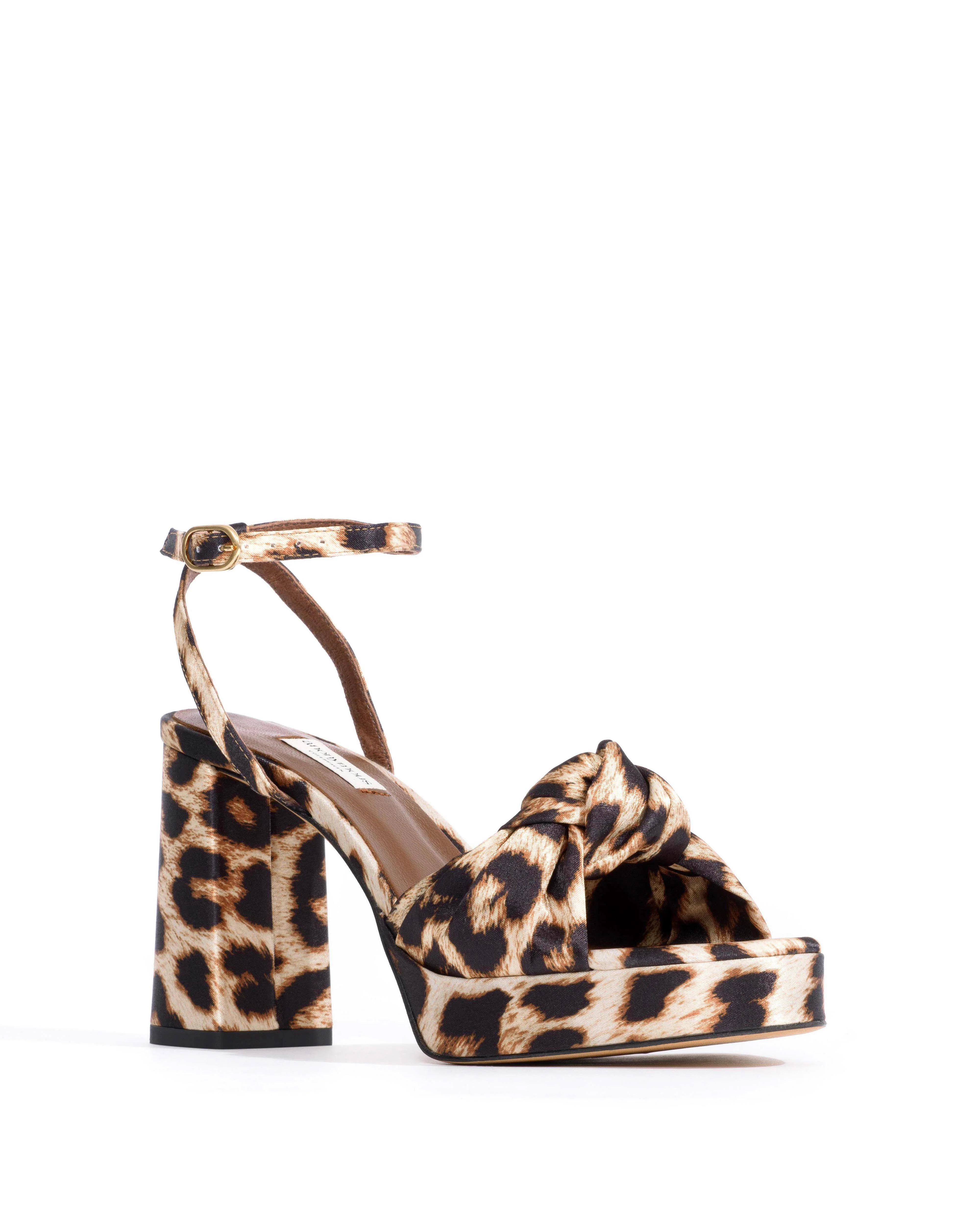 Aliza 85 platform Satin print Leopard - Image 2