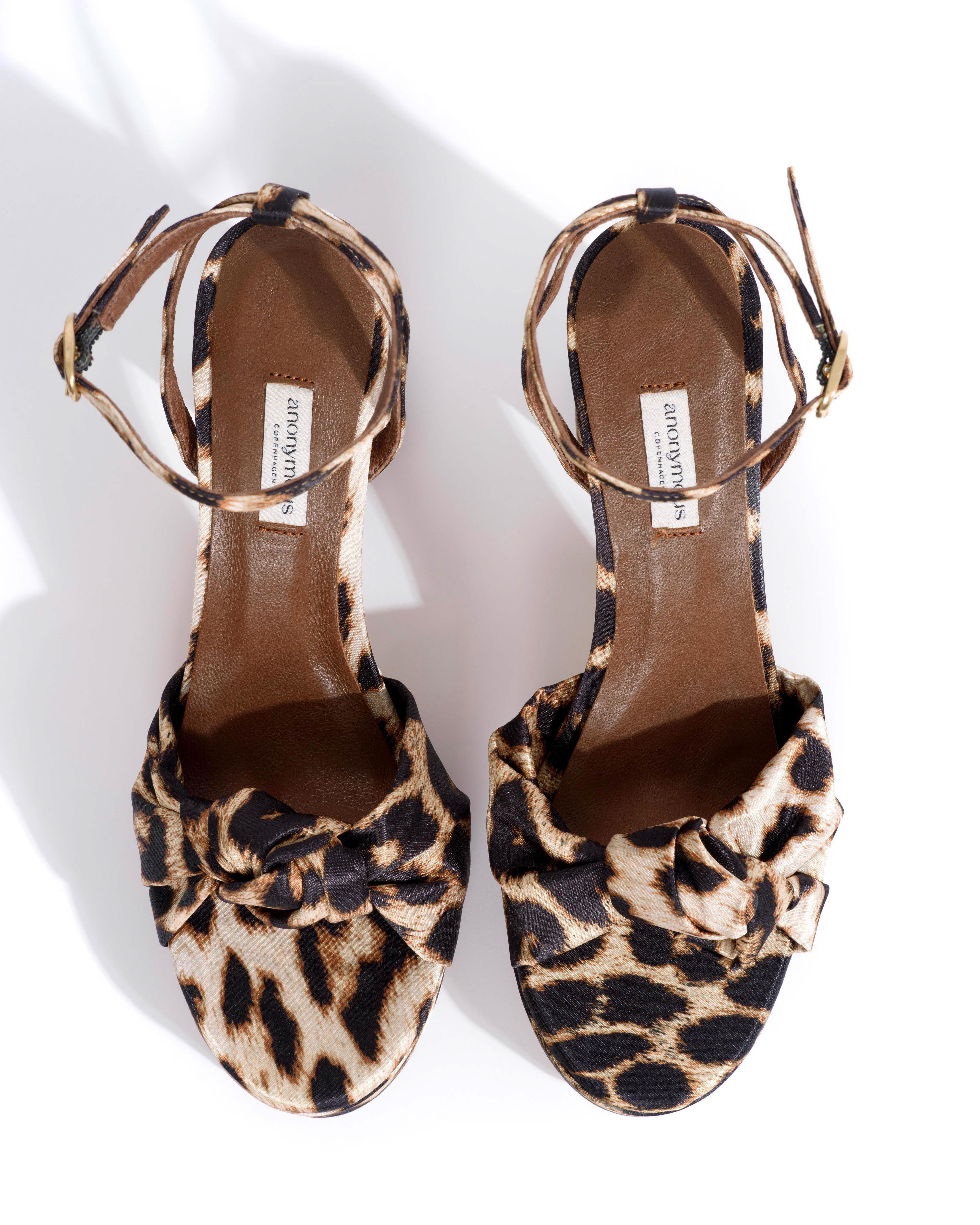 Aliza 85 platform Satin print Leopard - Image 4
