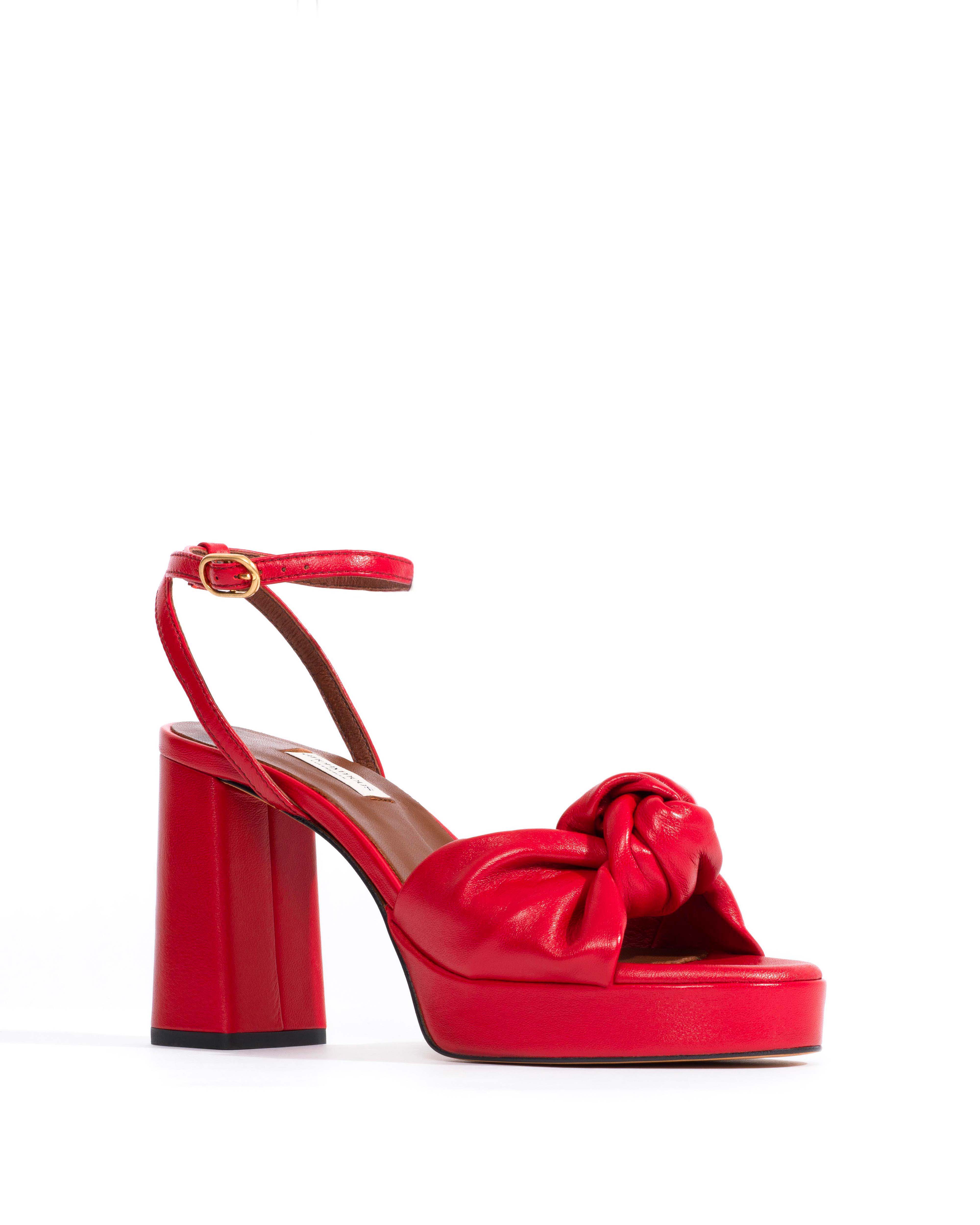 Aliza 85 platform Shiny lamb Ruby red - Image 2