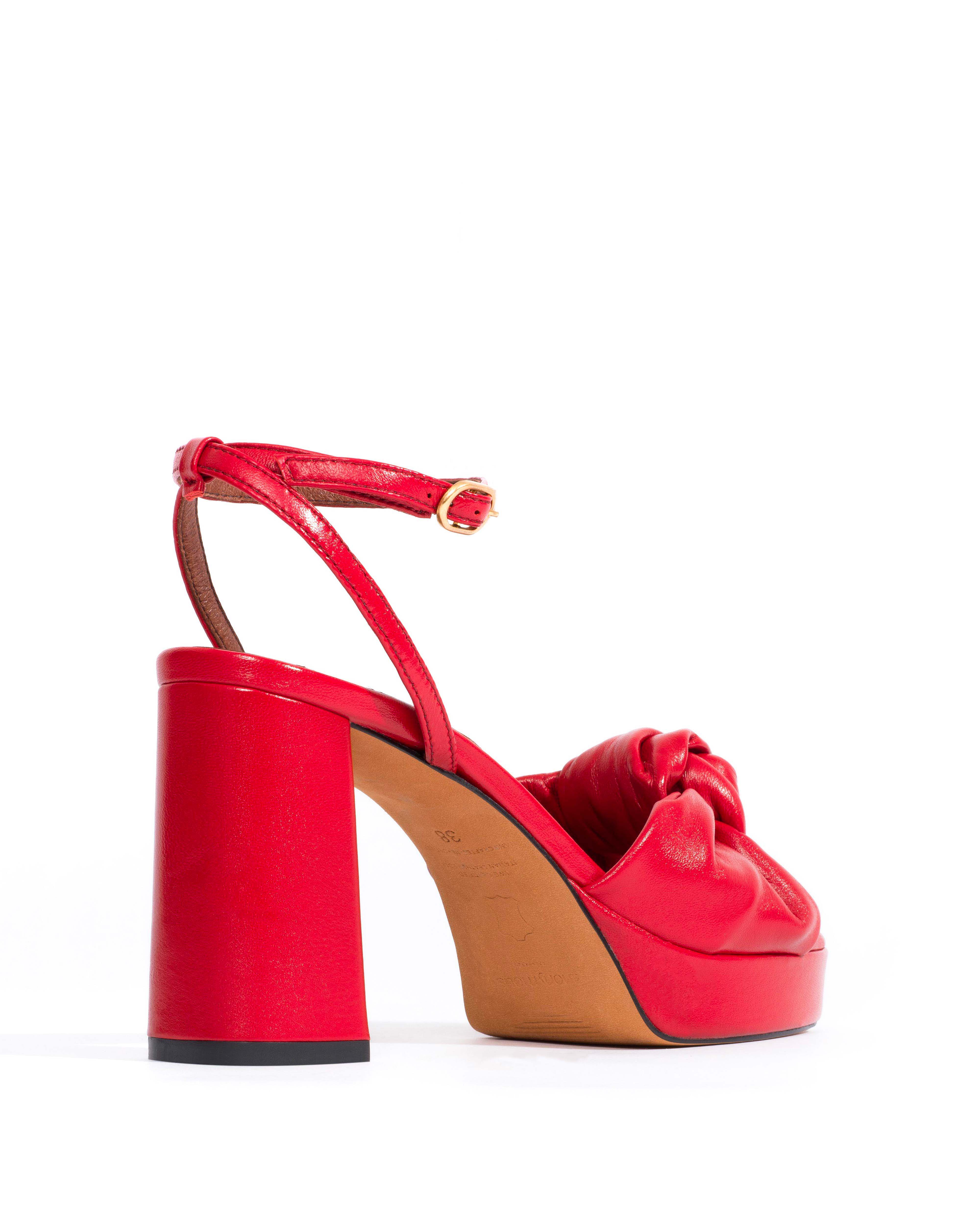 Aliza 85 platform Shiny lamb Ruby red - Image 3