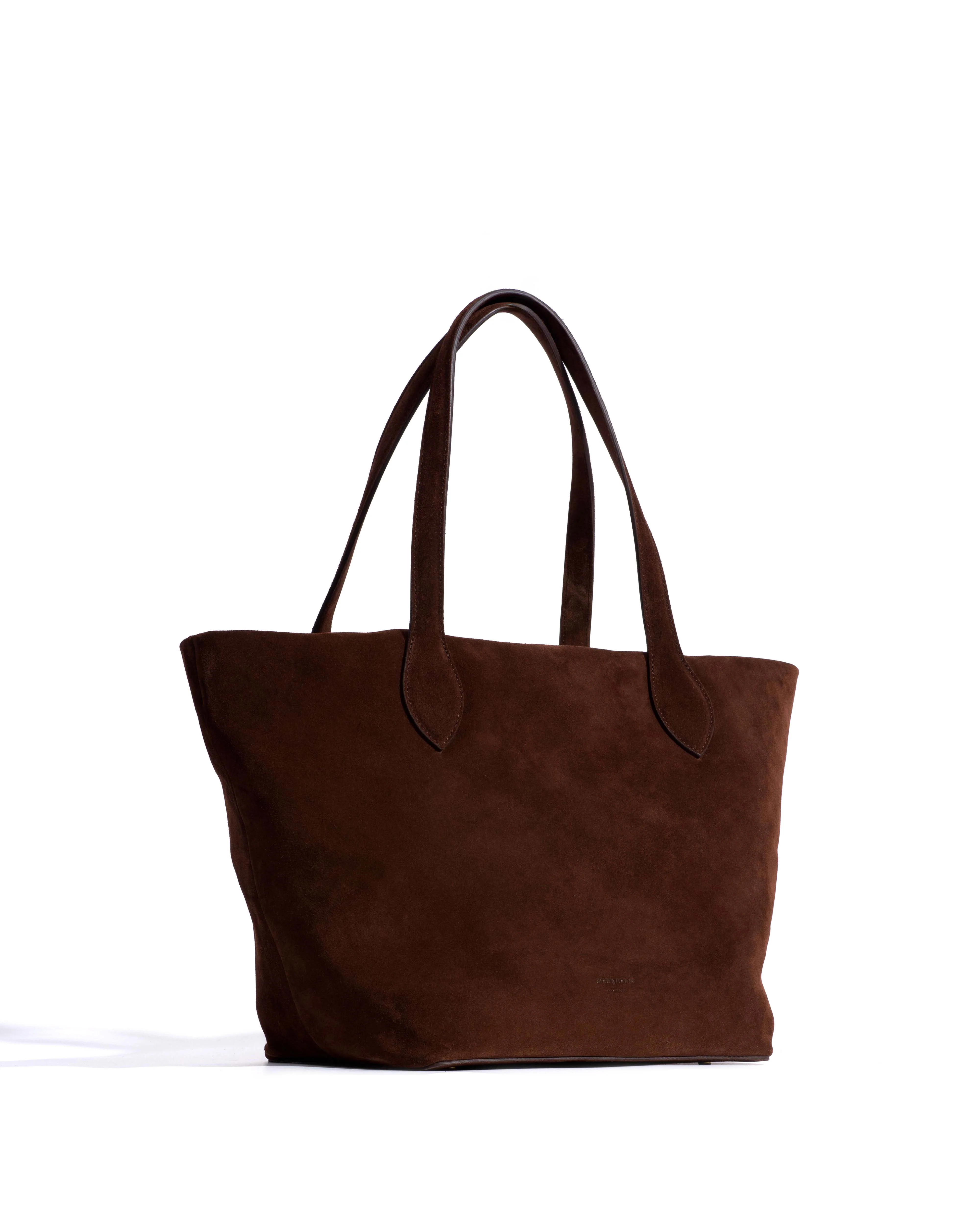 Arya carryall bag Calf suede Chocolate - Image 2