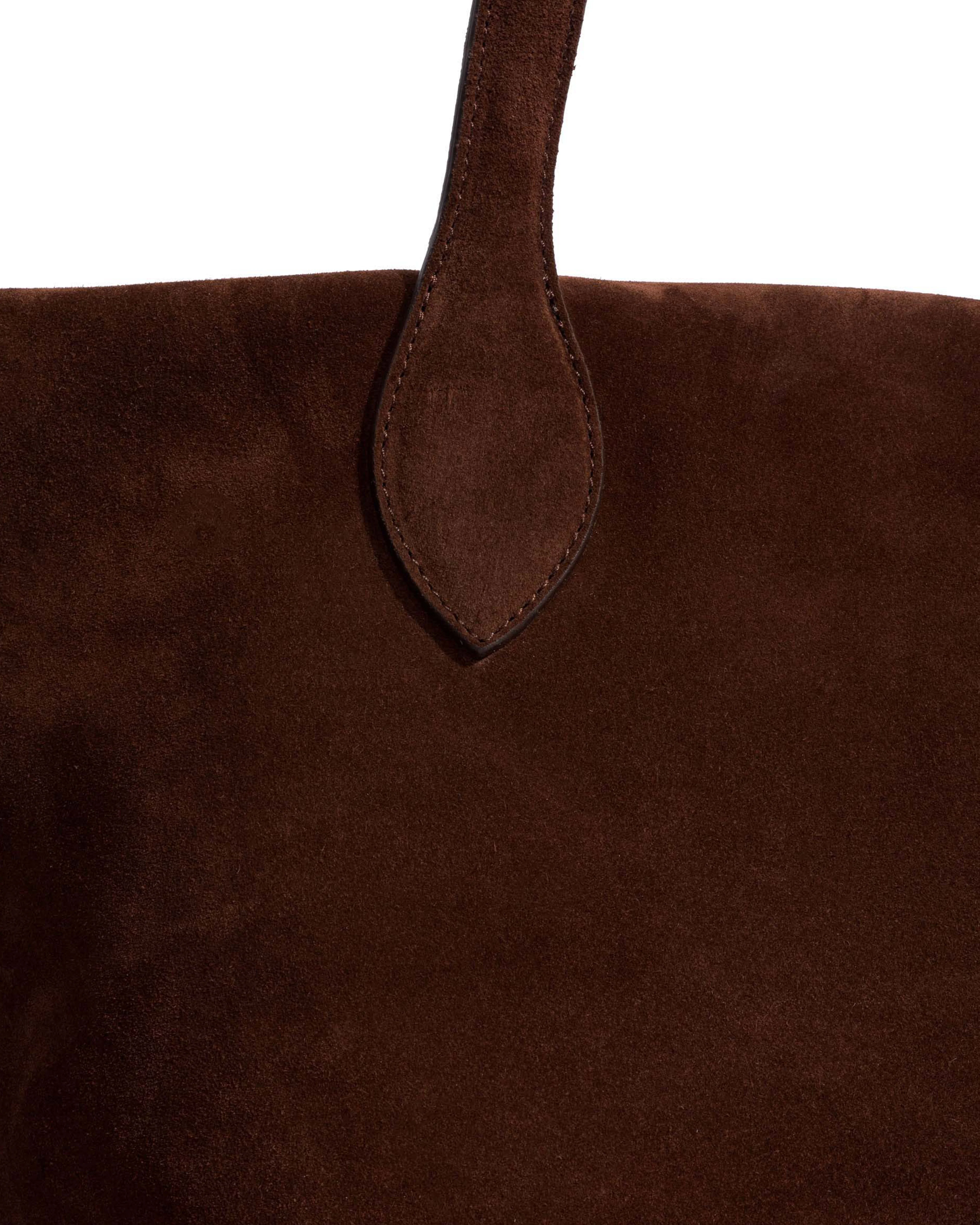 Arya carryall bag Calf suede Chocolate - Image 6