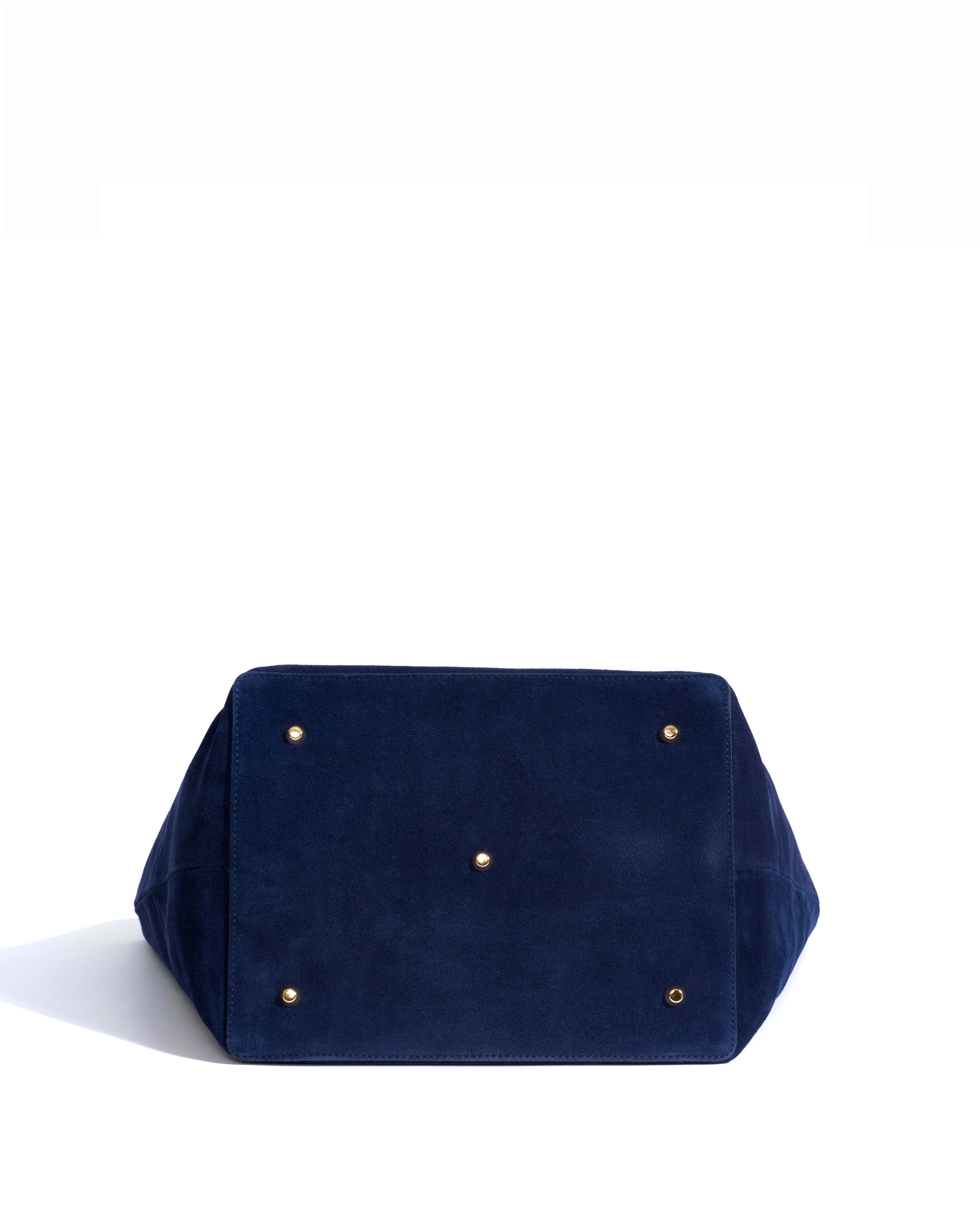 Arya carryall bag Calf suede Ink blue - Image 3