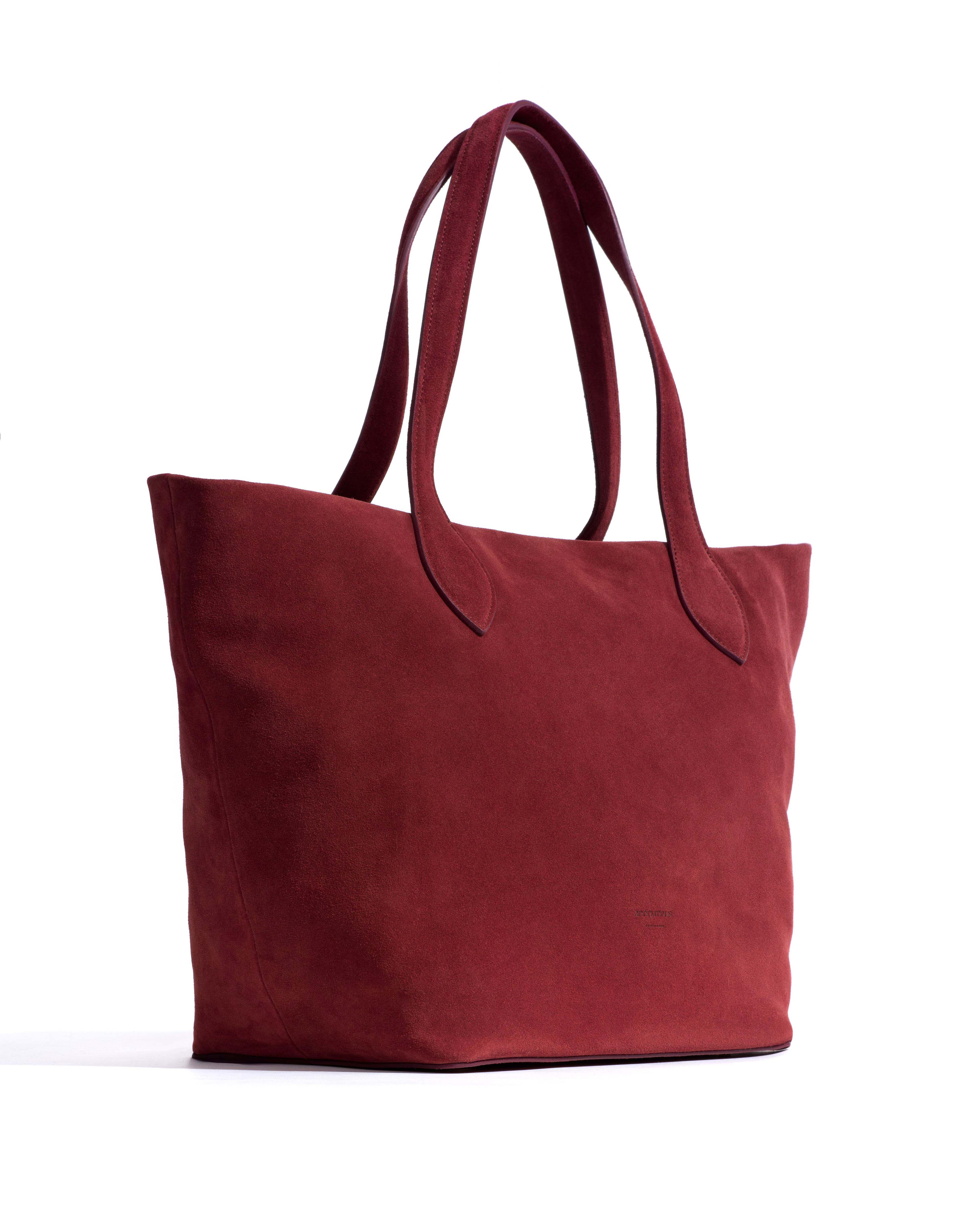 Arya carryall bag Calf suede Pomegranate - Image 2