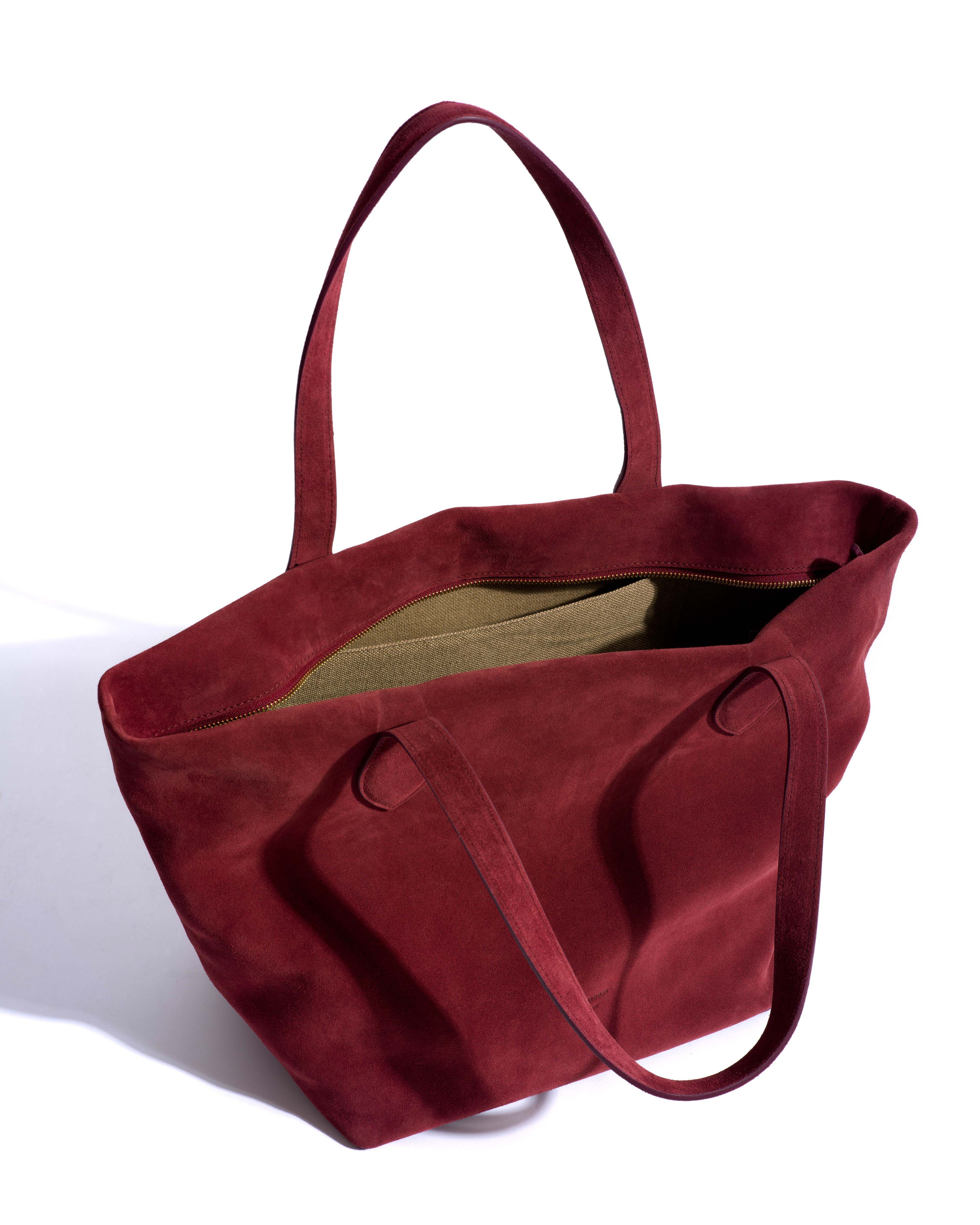 Arya carryall bag Calf suede Pomegranate - Image 4