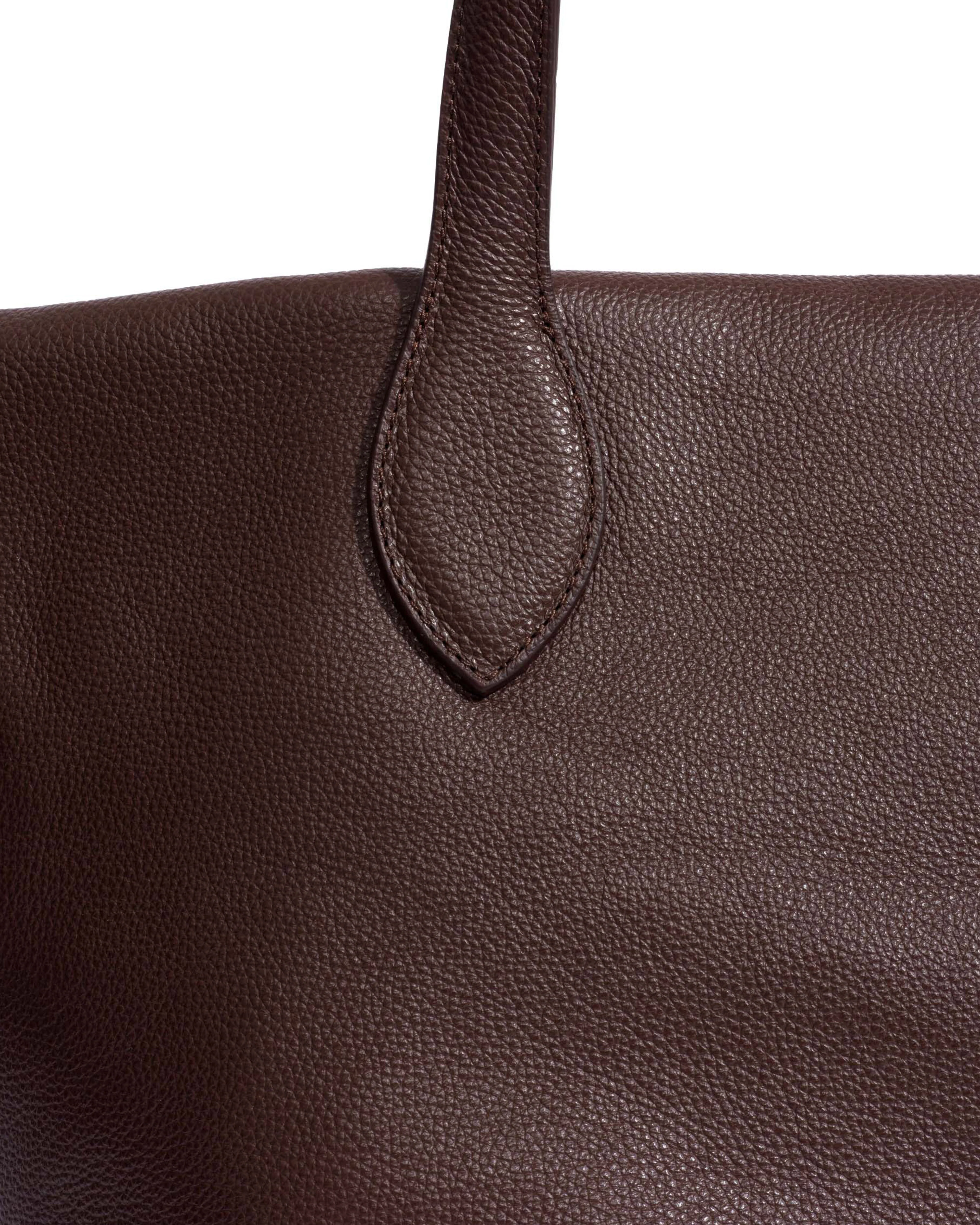 Arya carryall bag Pebbled soft calf Chocolate - Image 5