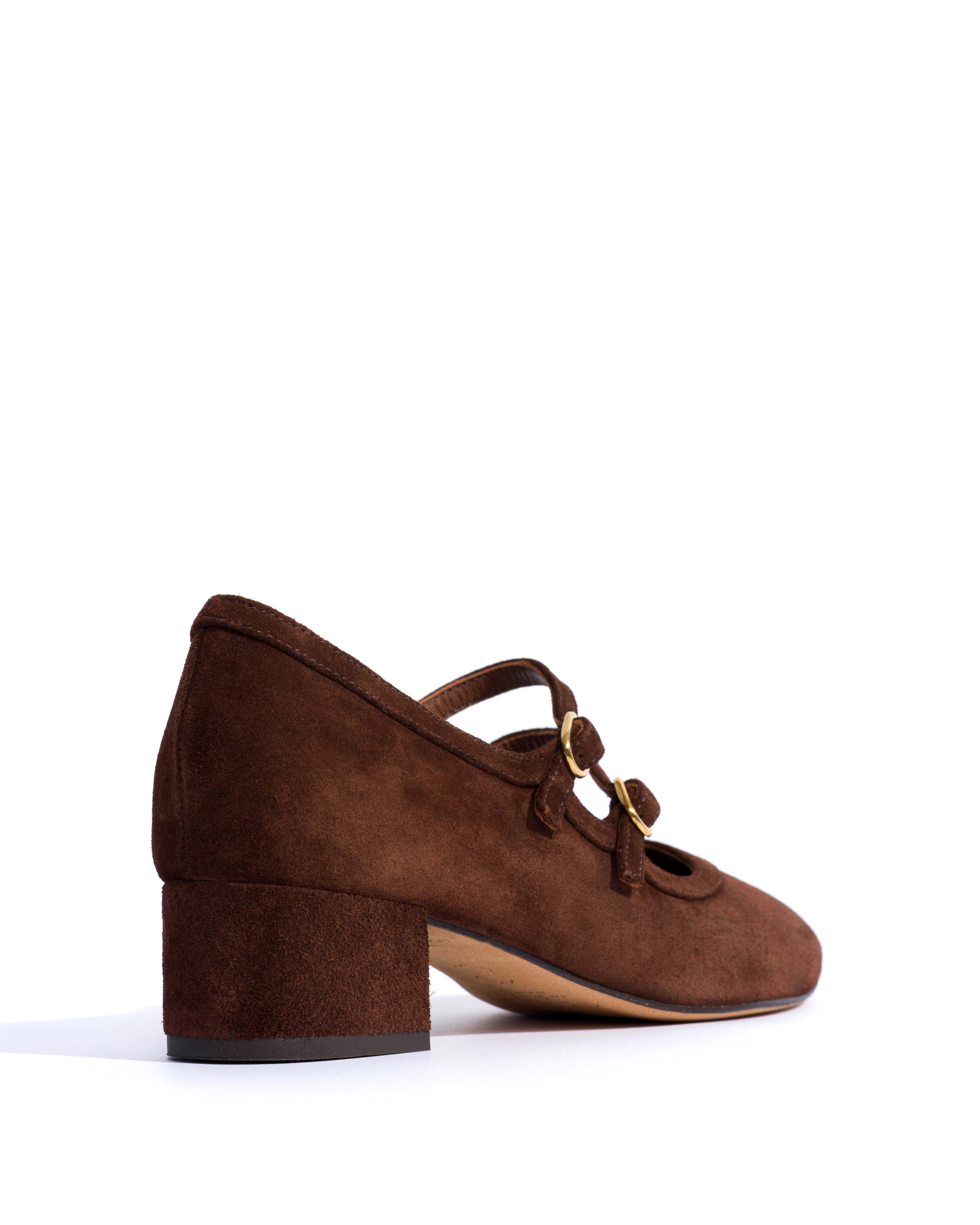 Balie 40 Calf suede Chocolate - Image 3
