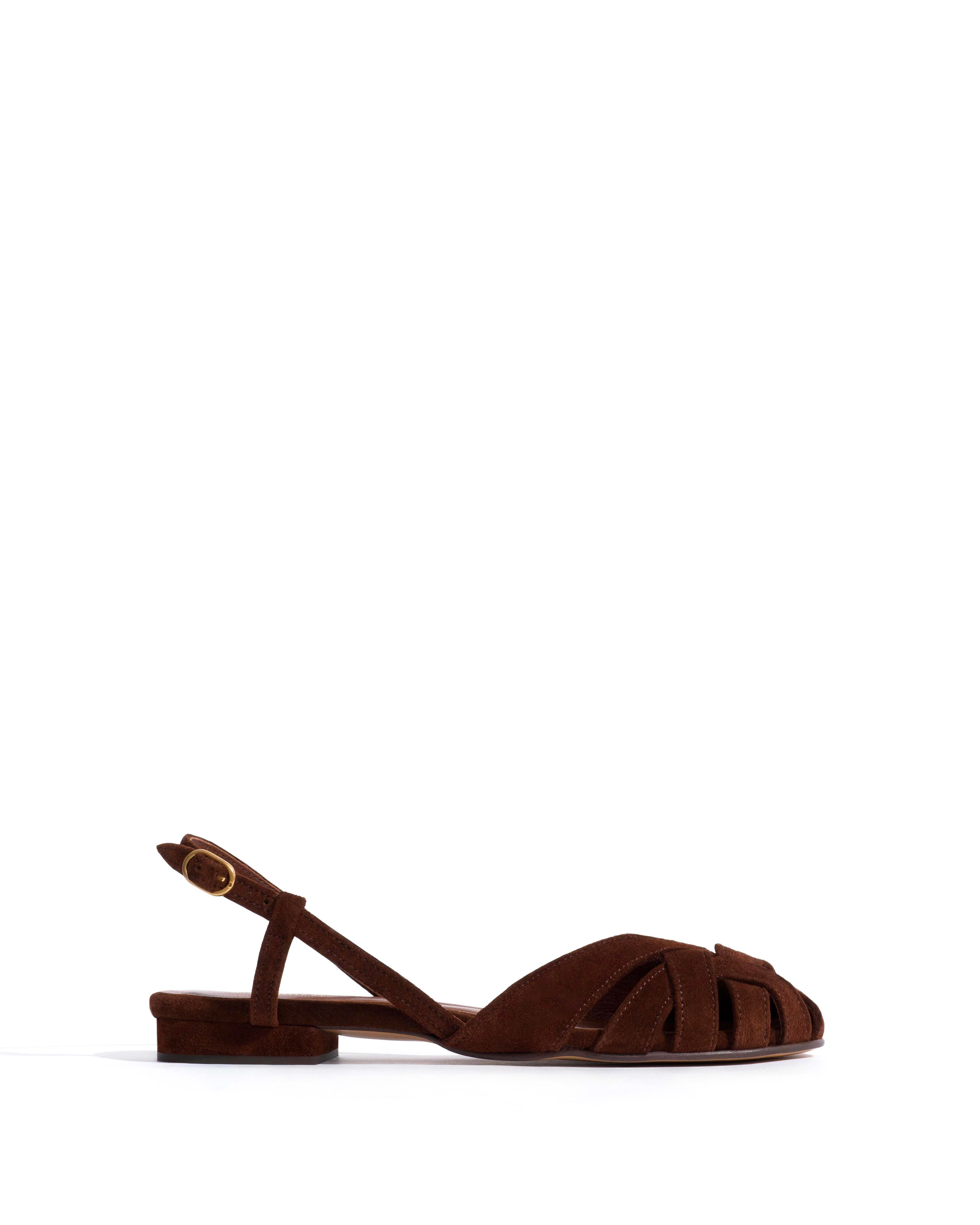 Banie 20 Calf suede Chocolate