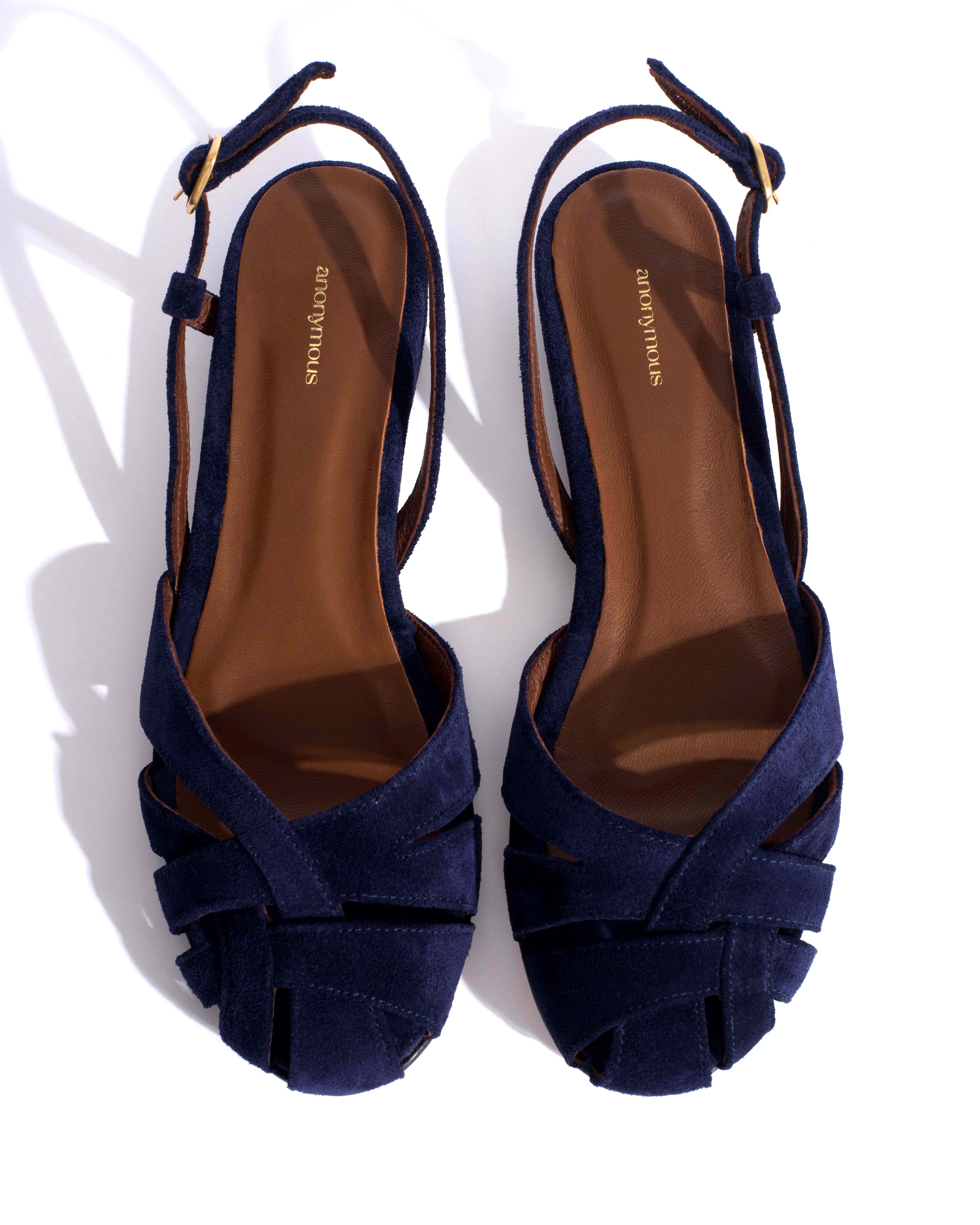 Banie 20 Calf suede Ink blue - Image 4