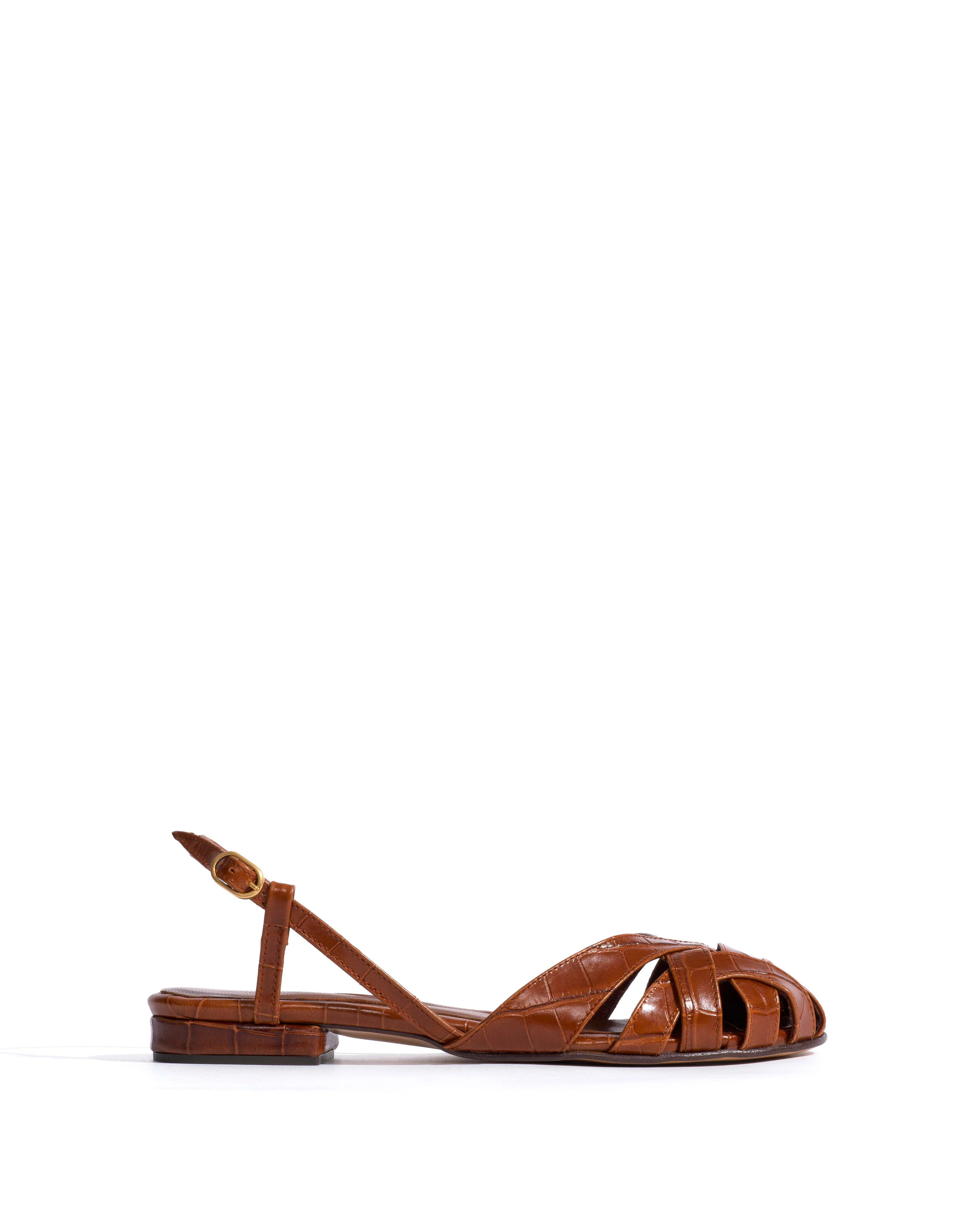 Banie 20 Croco calf Chocolate