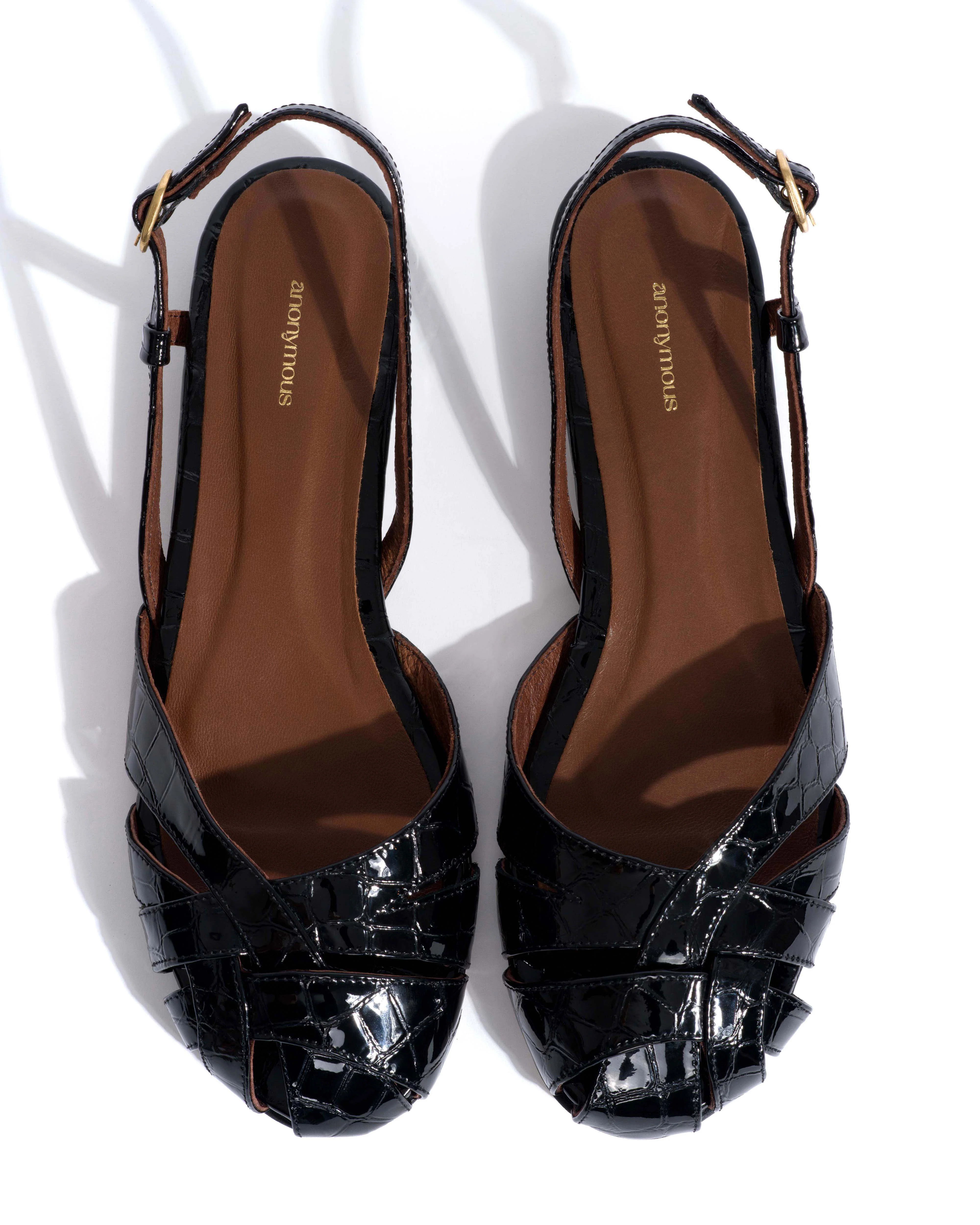 Banie 20 Polished croco calf Black - Image 4