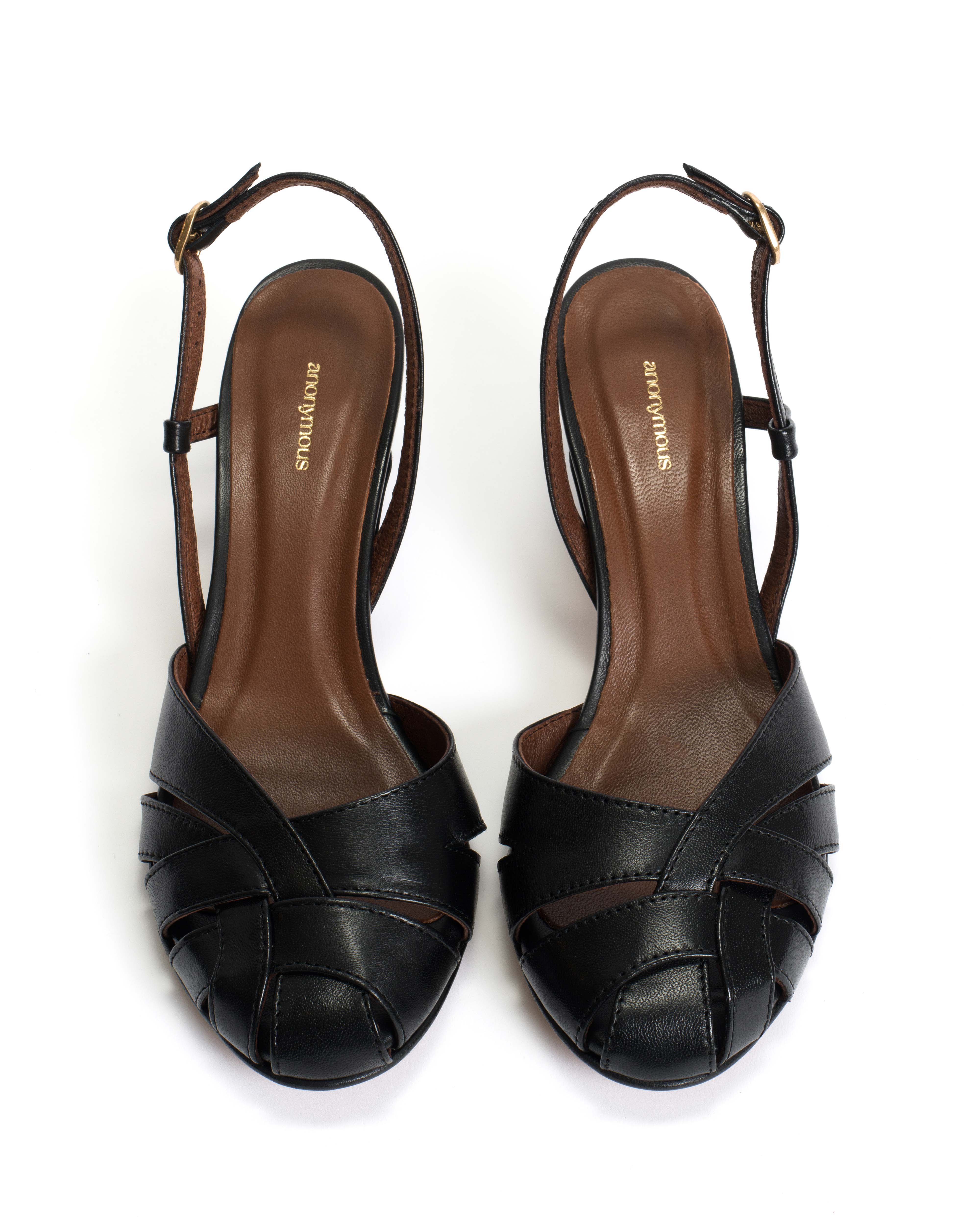 Banie 50 stiletto Shiny lamb Black - Image 4