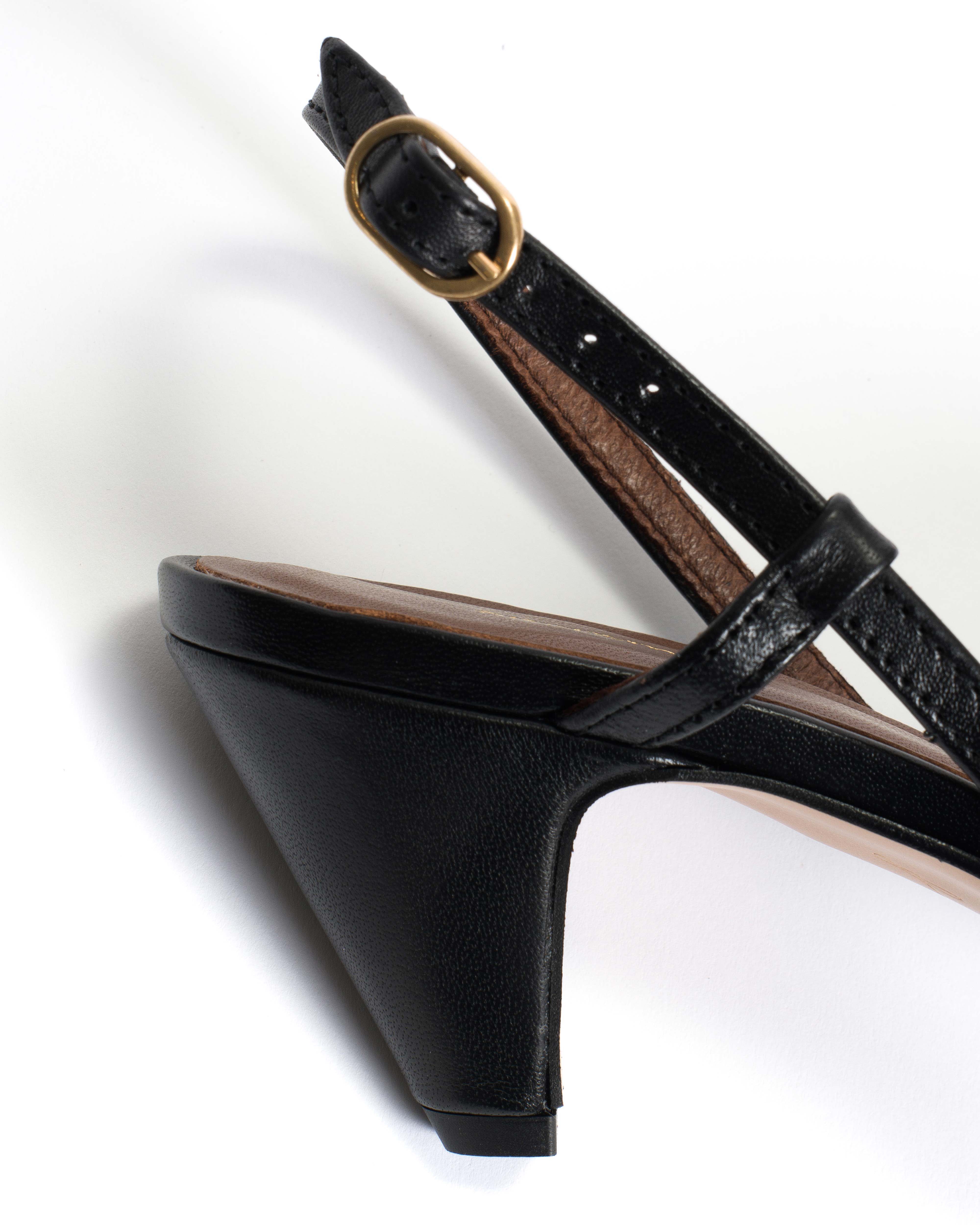 Banie 50 stiletto Shiny lamb Black - Image 7