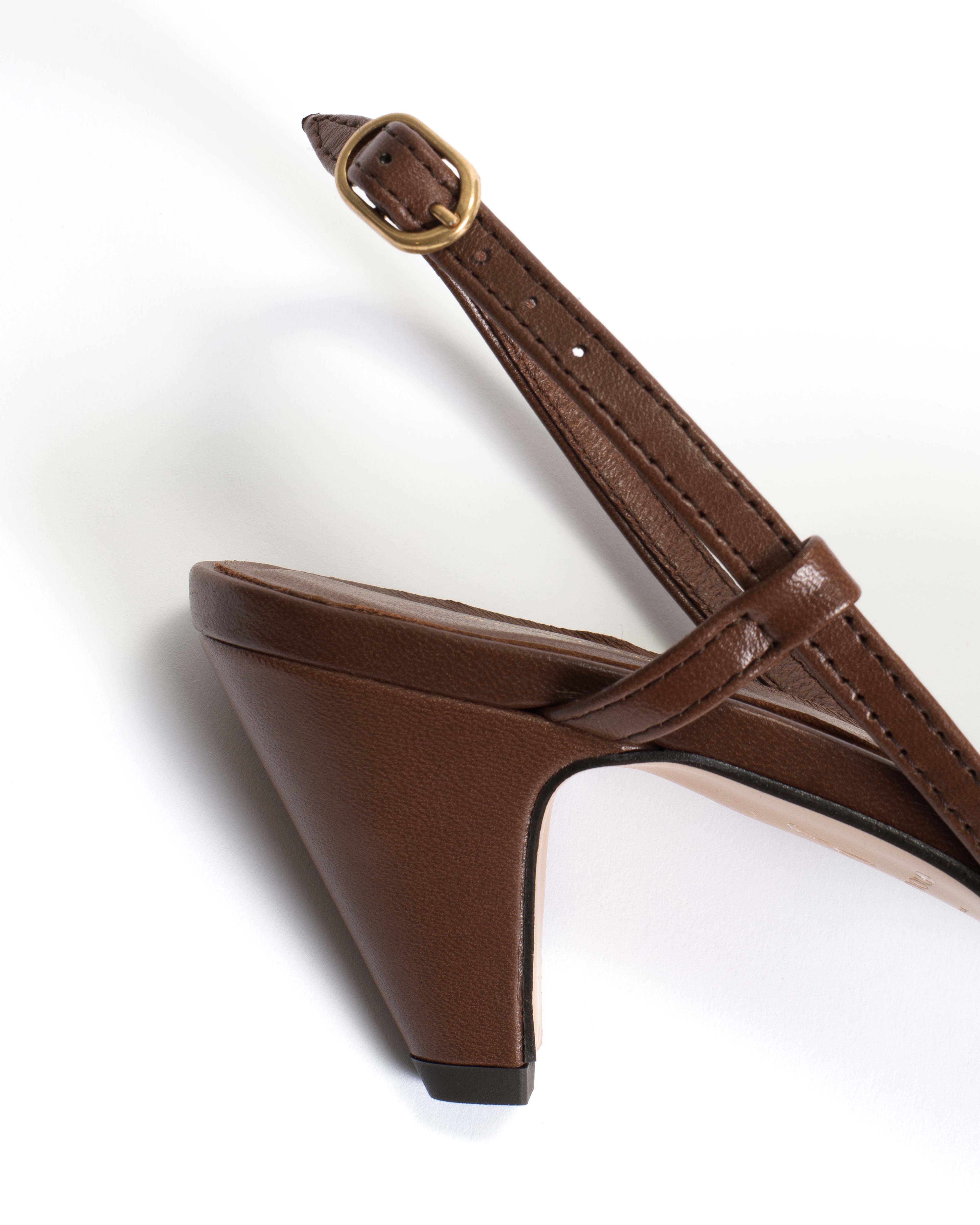 Banie 50 stiletto Shiny lamb Chocolate - Image 7