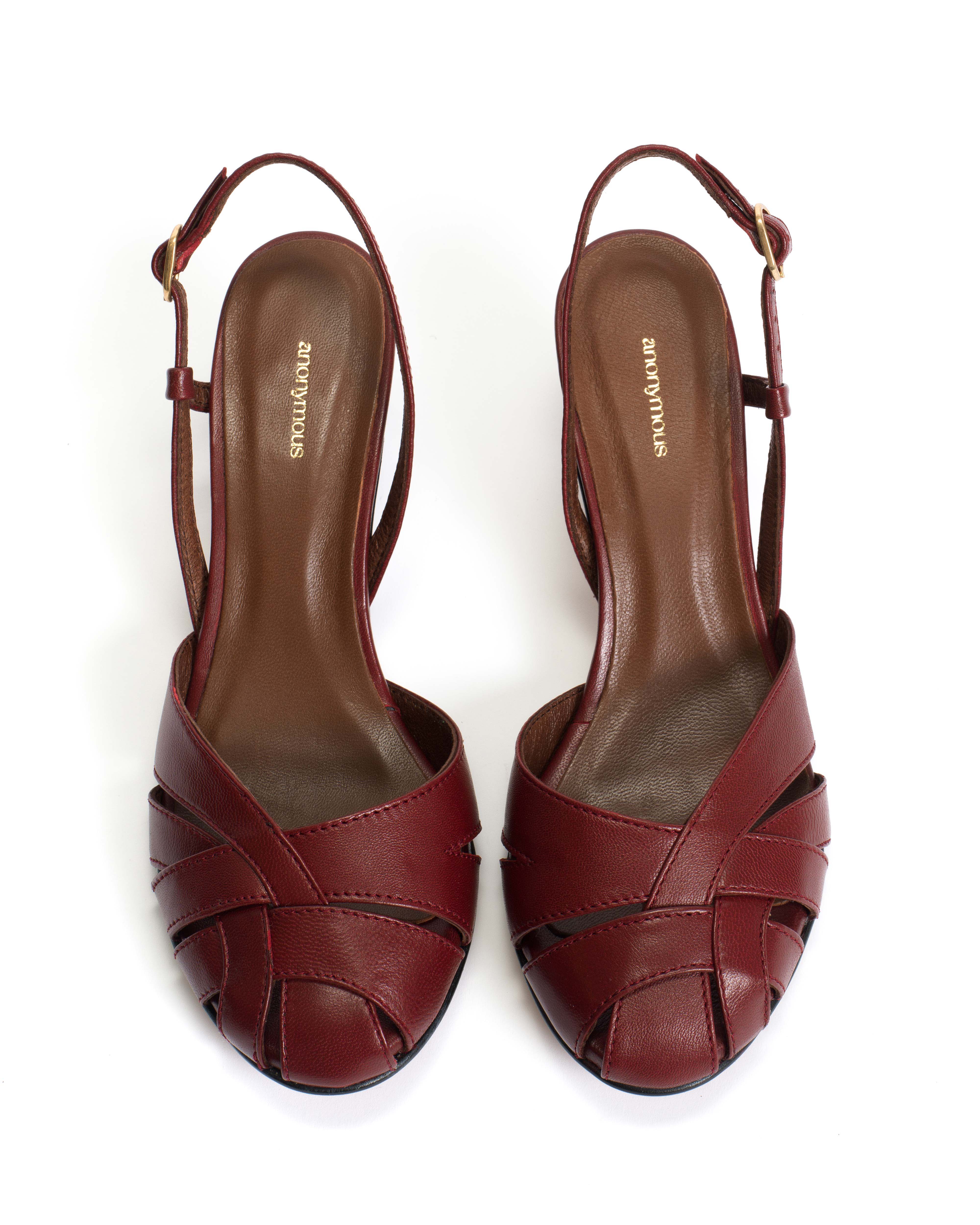 Banie 50 stiletto Shiny lamb Pomegranate - Image 3