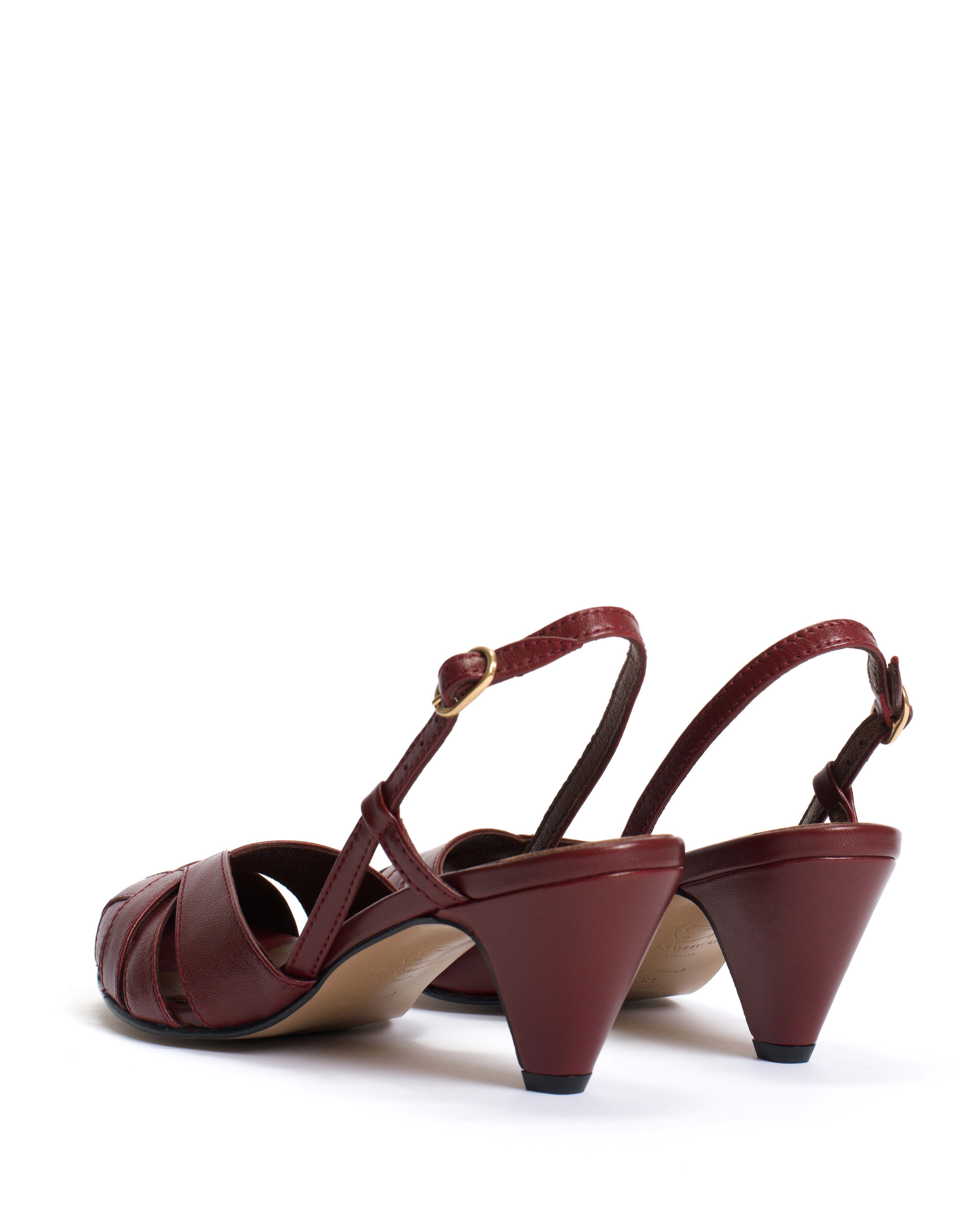 Banie 50 stiletto Shiny lamb Pomegranate - Image 4