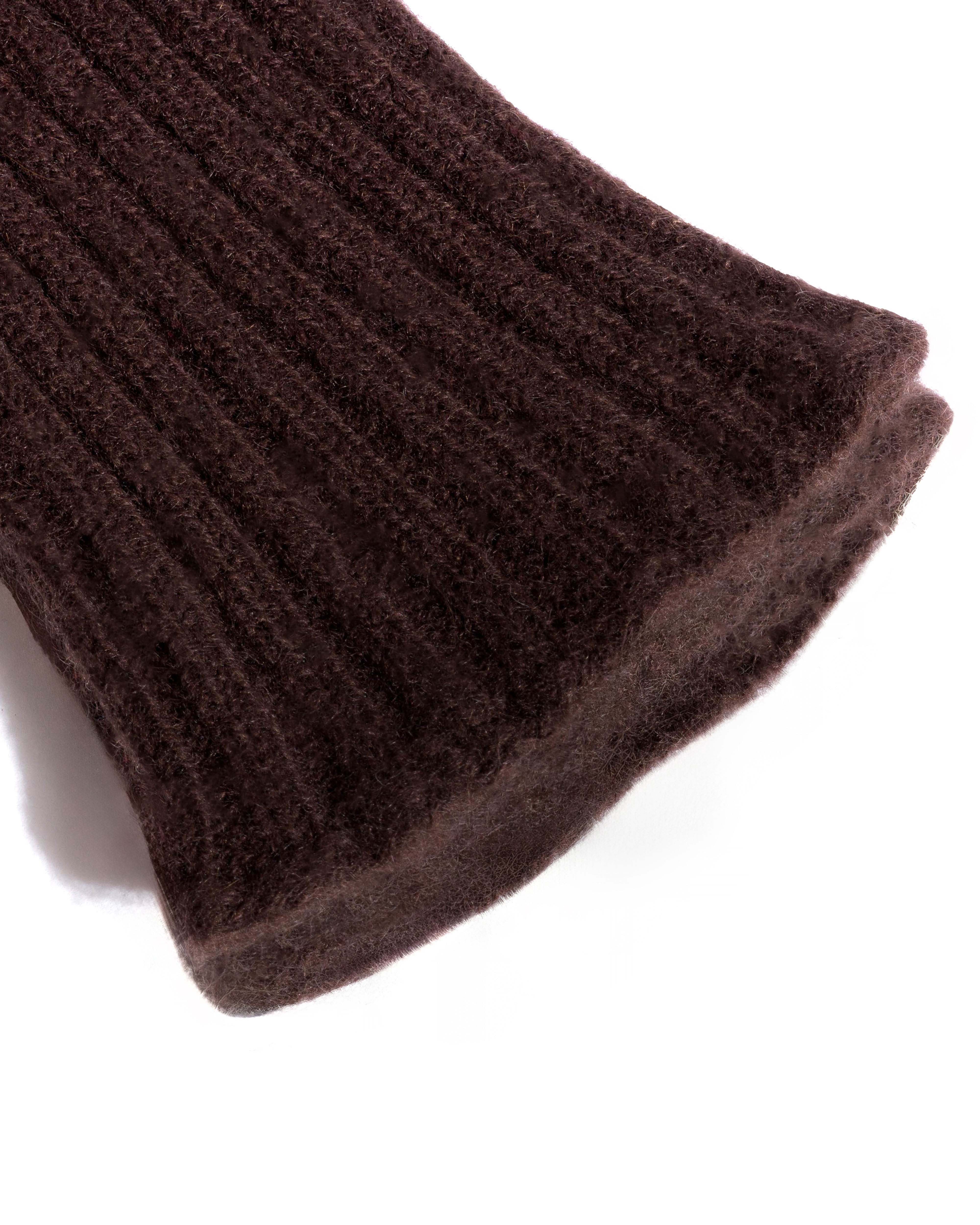 Bianca cashmere gloves 100% cashmere Coffee brown - Image 4