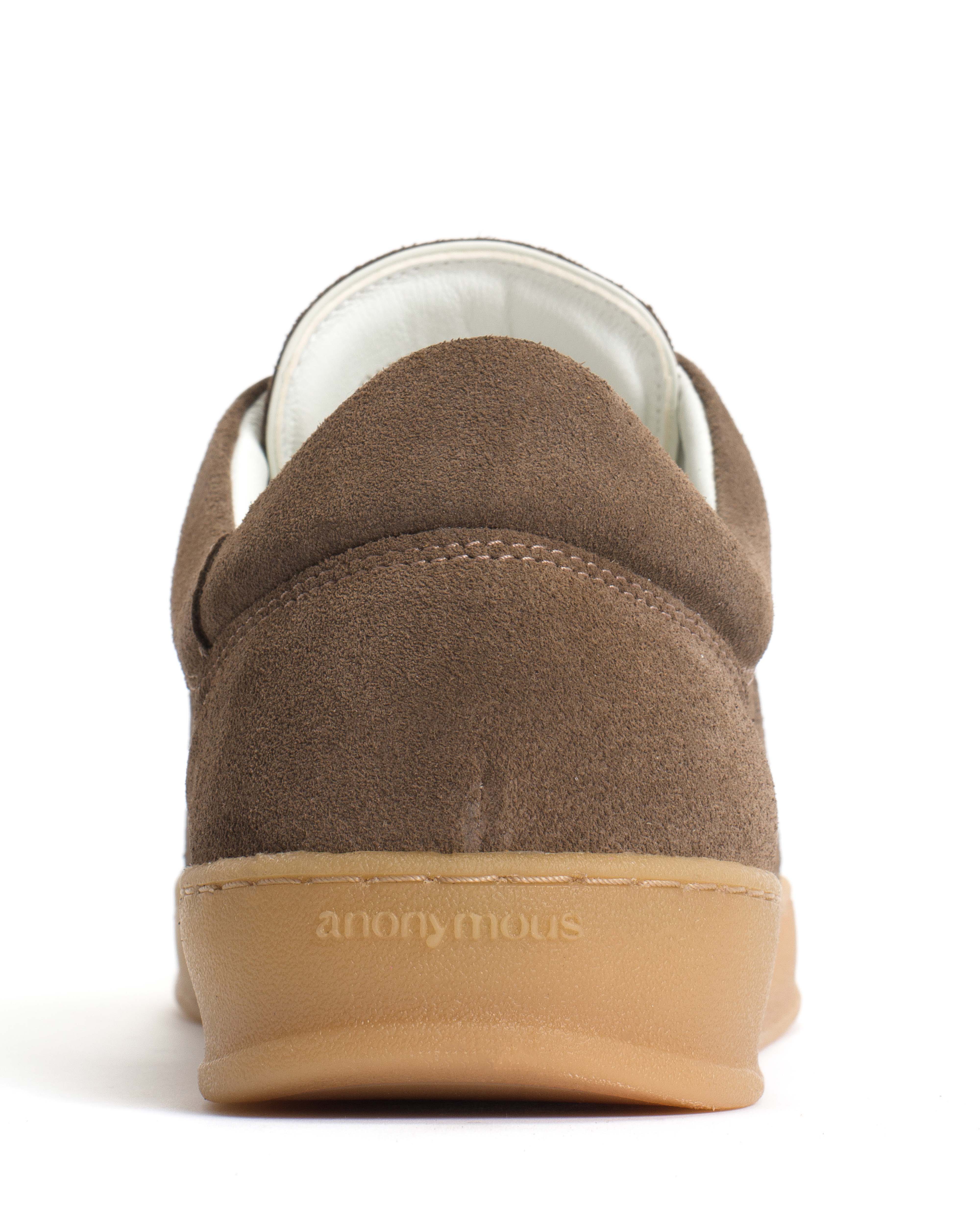 Blaire Calf suede & polished soft calf Dark taupe & white sand - Image 8