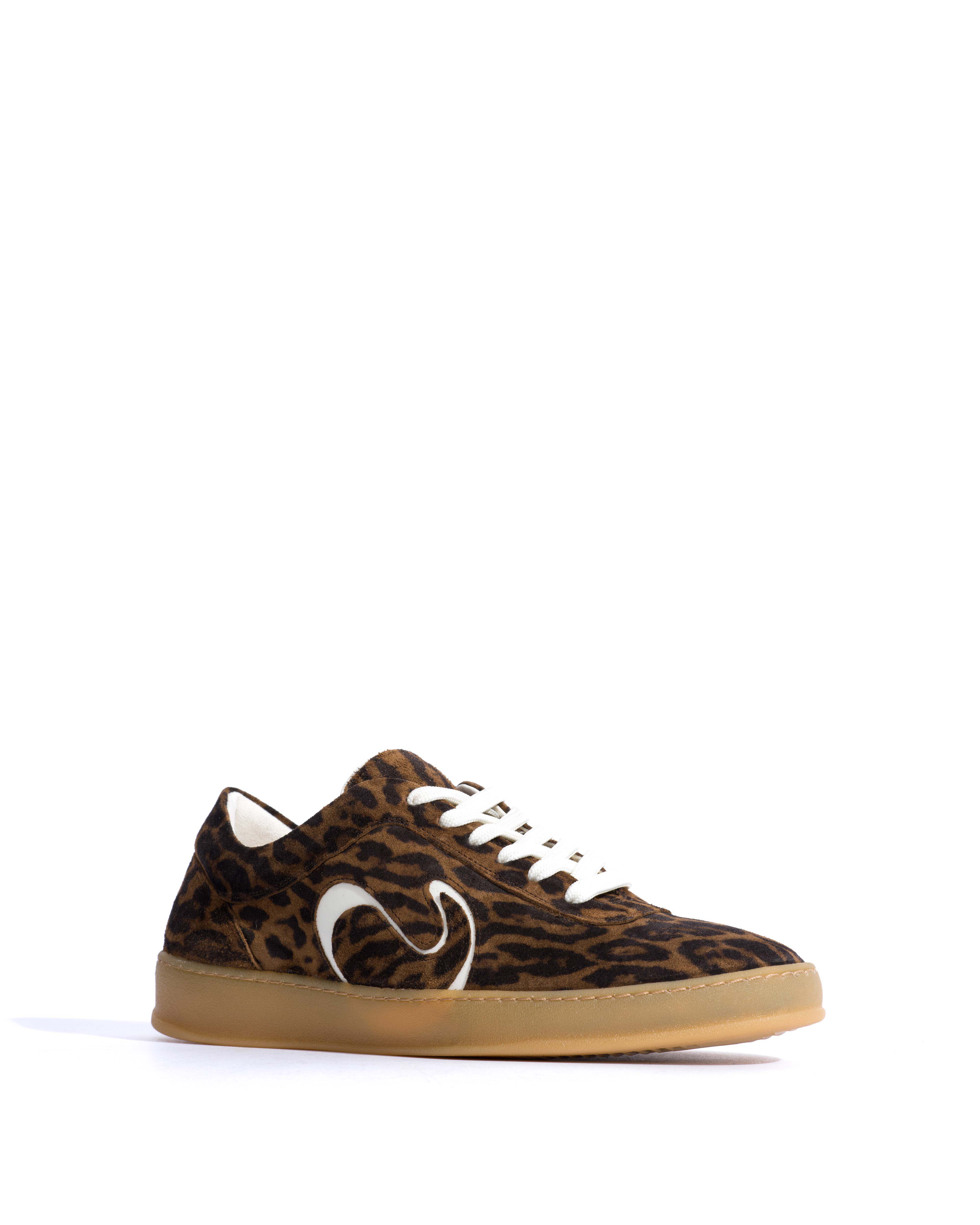 Blaire Calf suede print & polished soft calf Jaguar & white sand - Image 2