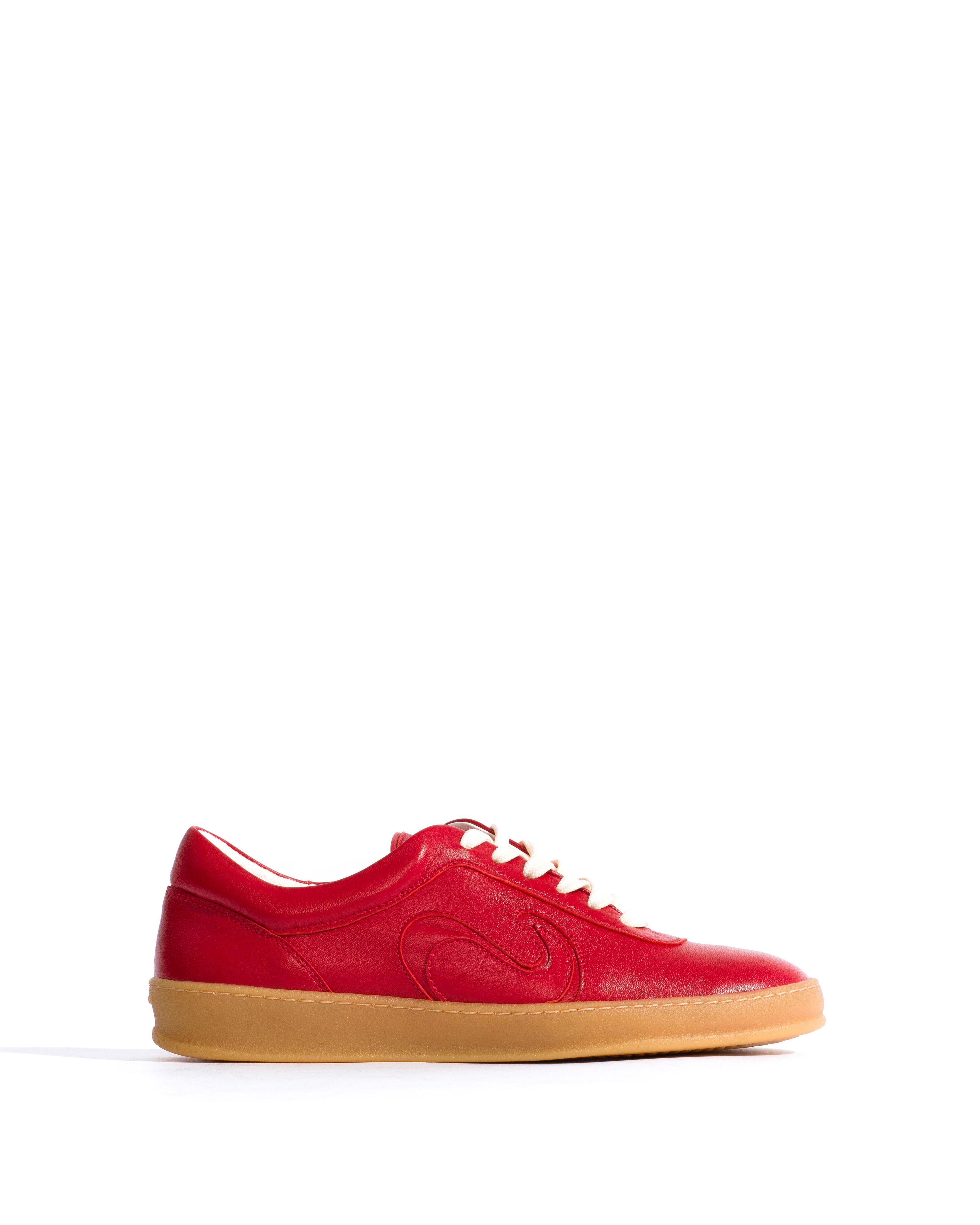 Blaire Shiny lamb Ruby red