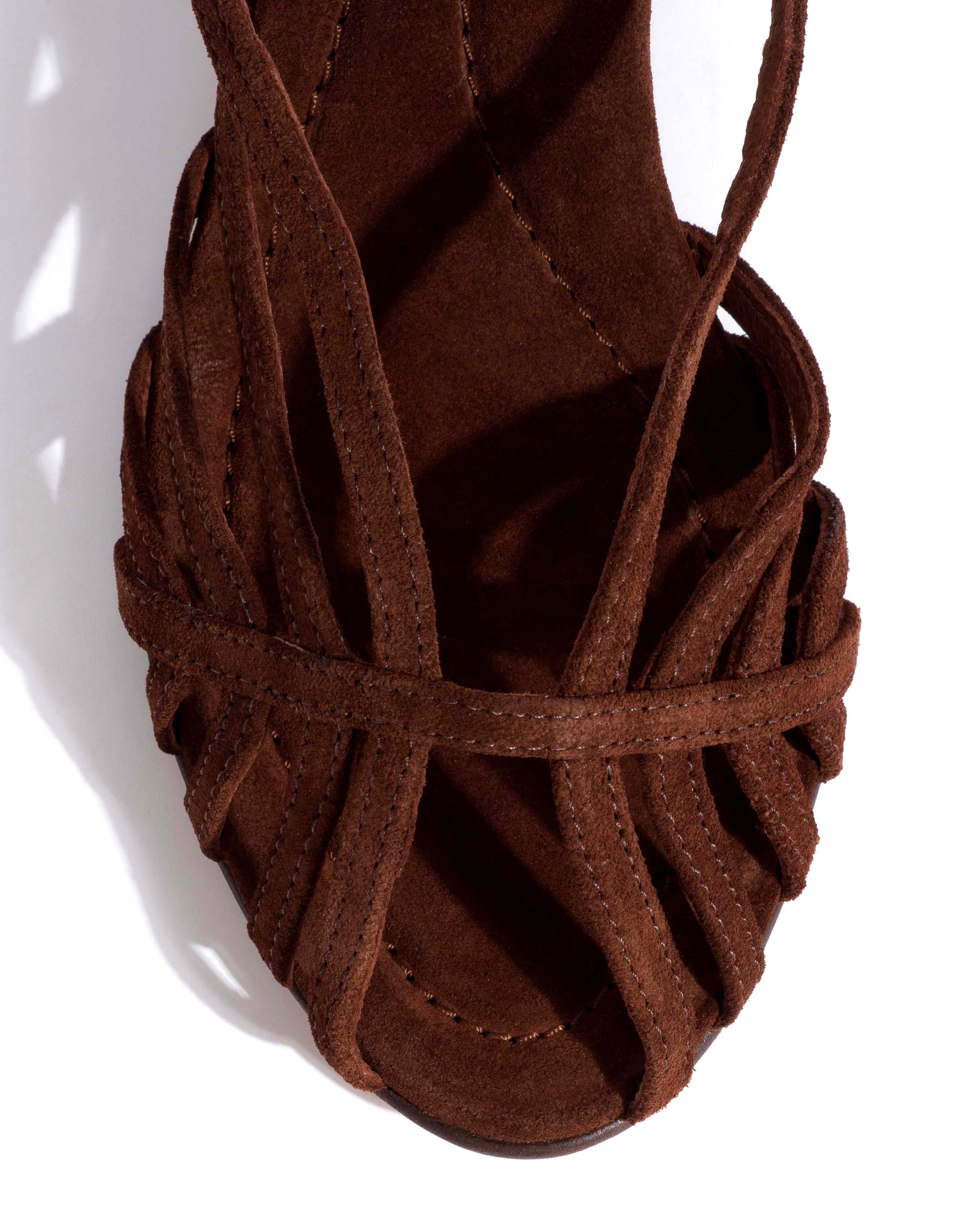 Briddie 50 Calf suede Chocolate - Image 5