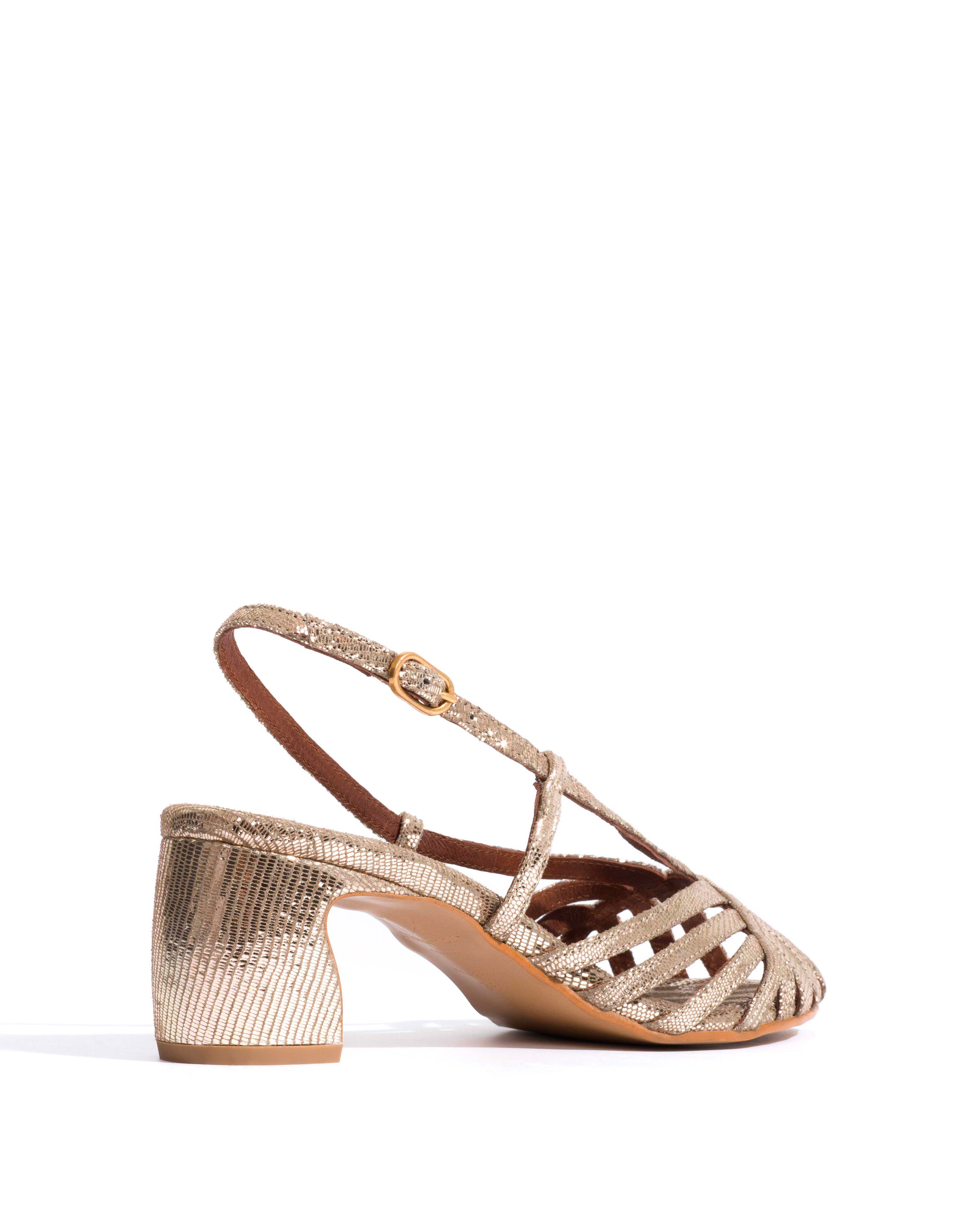 Briddie 50 Lizard metallic goat Vintage champagne - Image 3