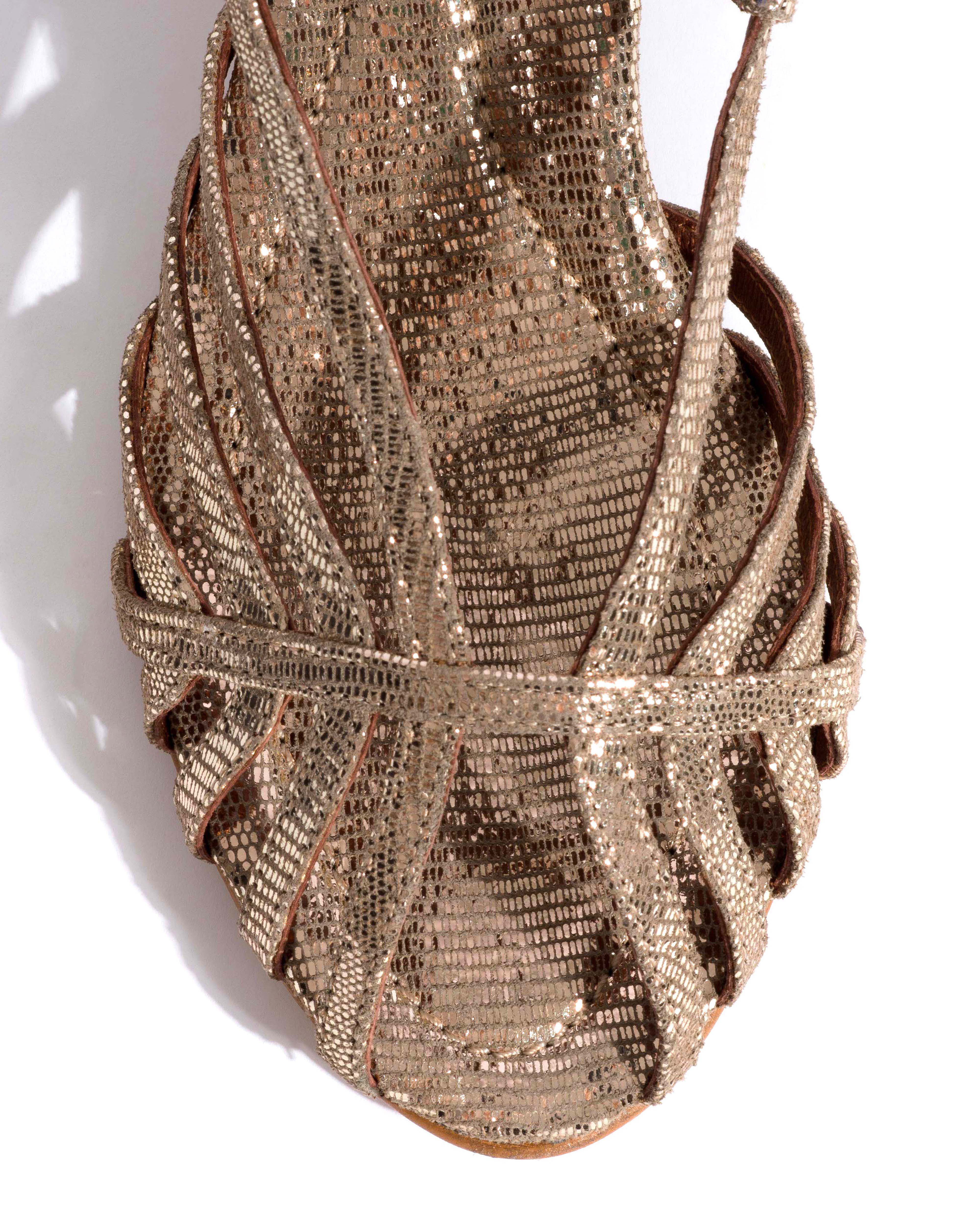 Briddie 50 Lizard metallic goat Vintage champagne - Image 5