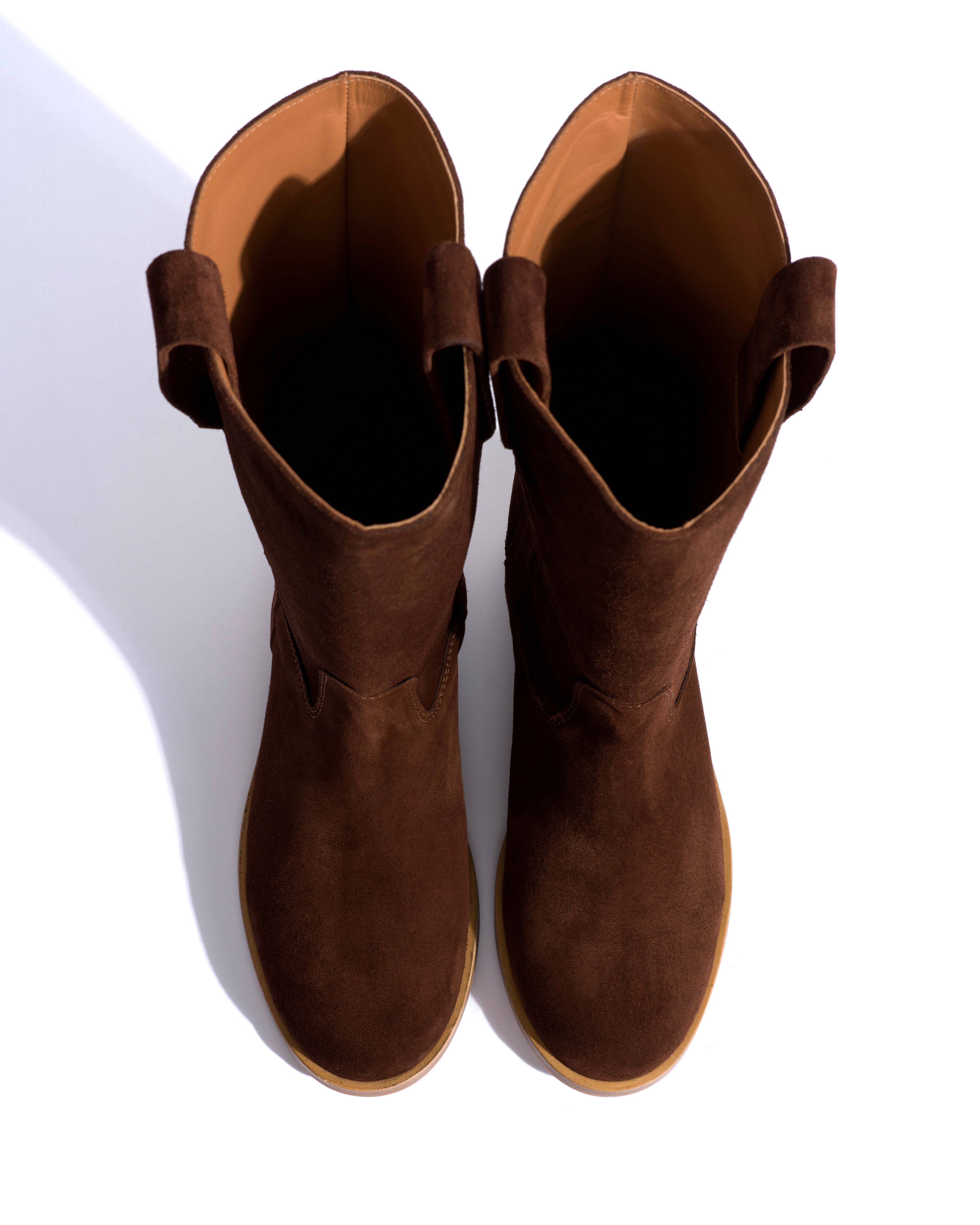 Brinesh Calf suede Chocolate - Image 4