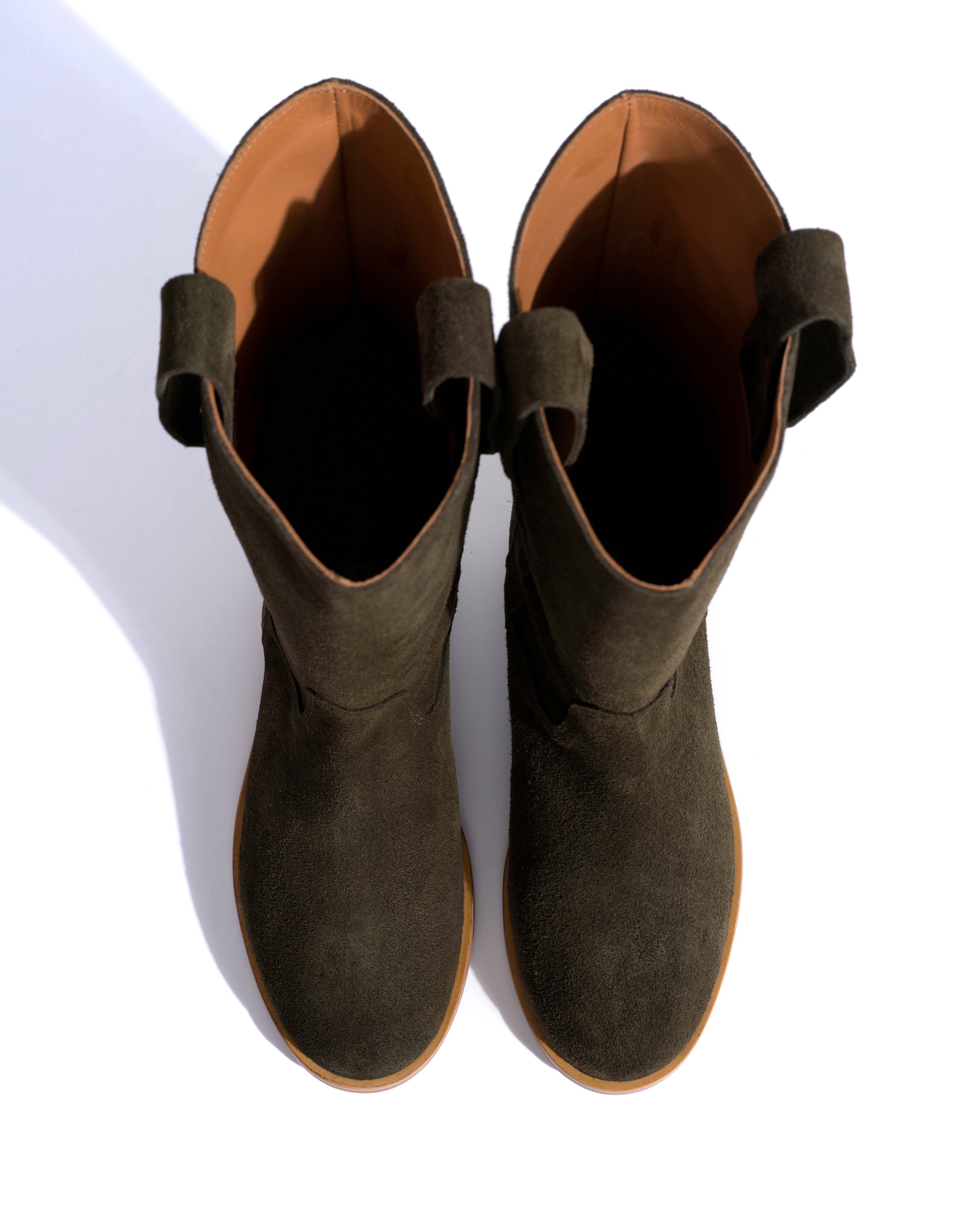 Brinesh Calf suede Moss green - Image 4