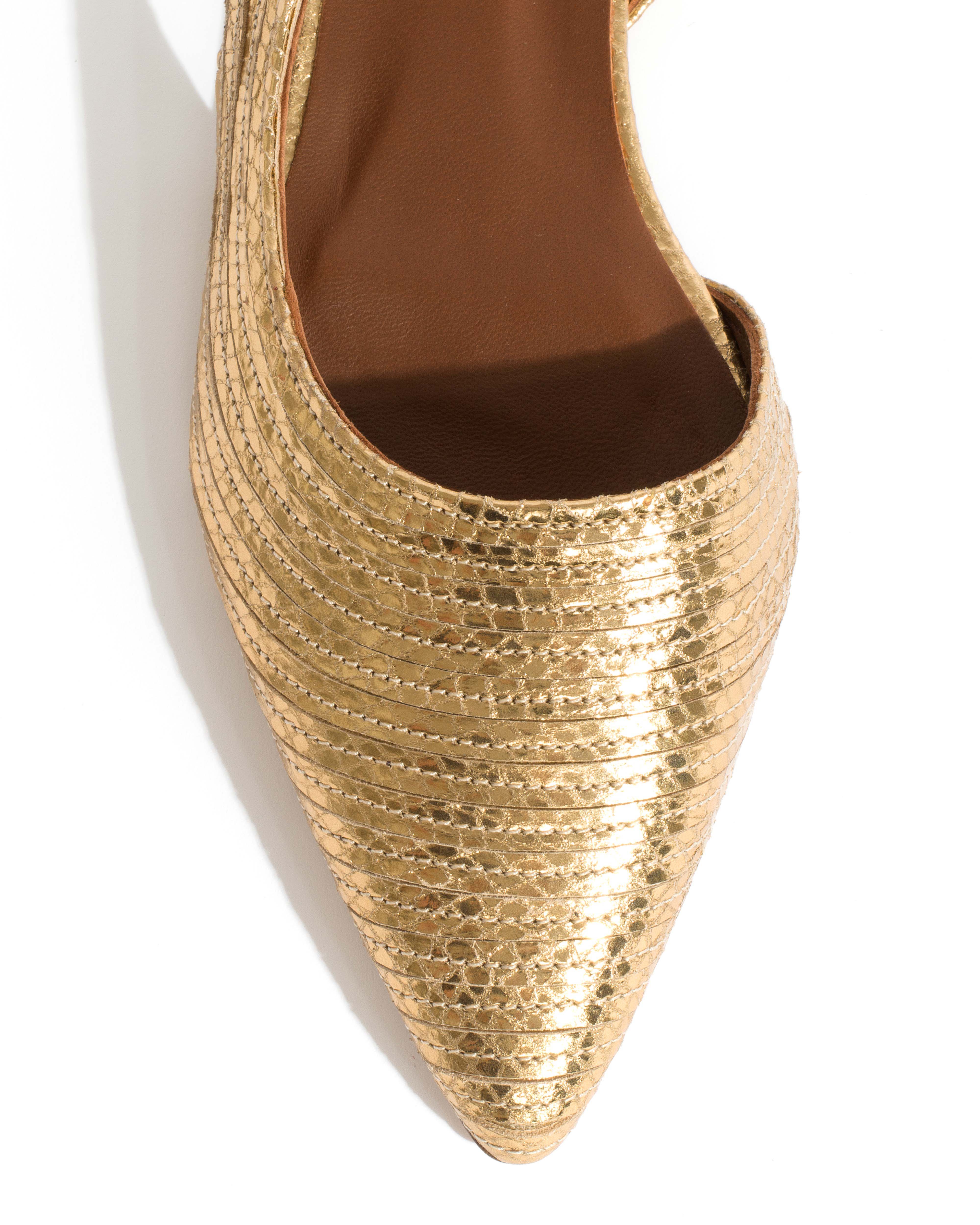 Carla 10 Snake metallic calf Gold - Image 6