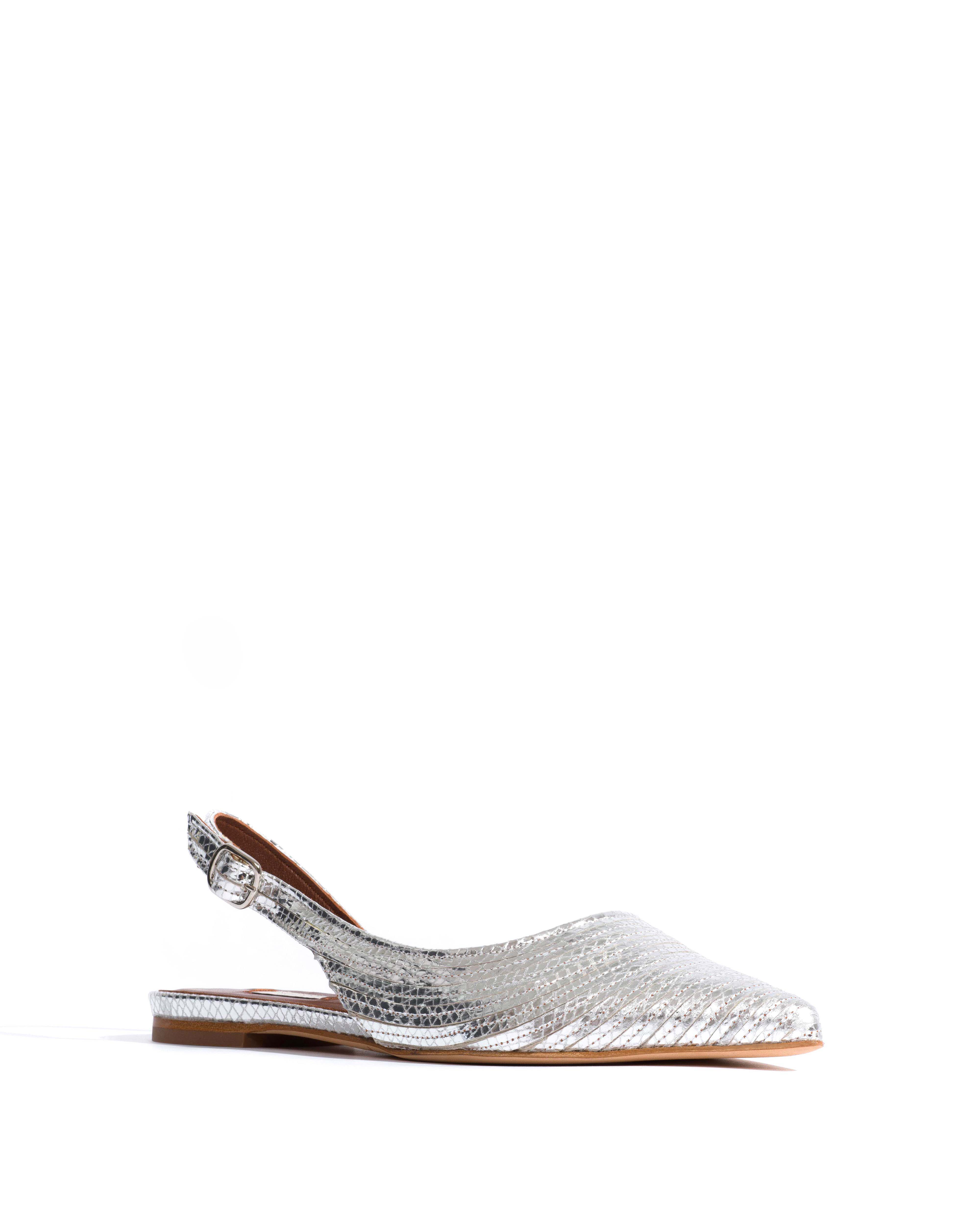 Carla 10 Snake metallic calf Silver - Image 2