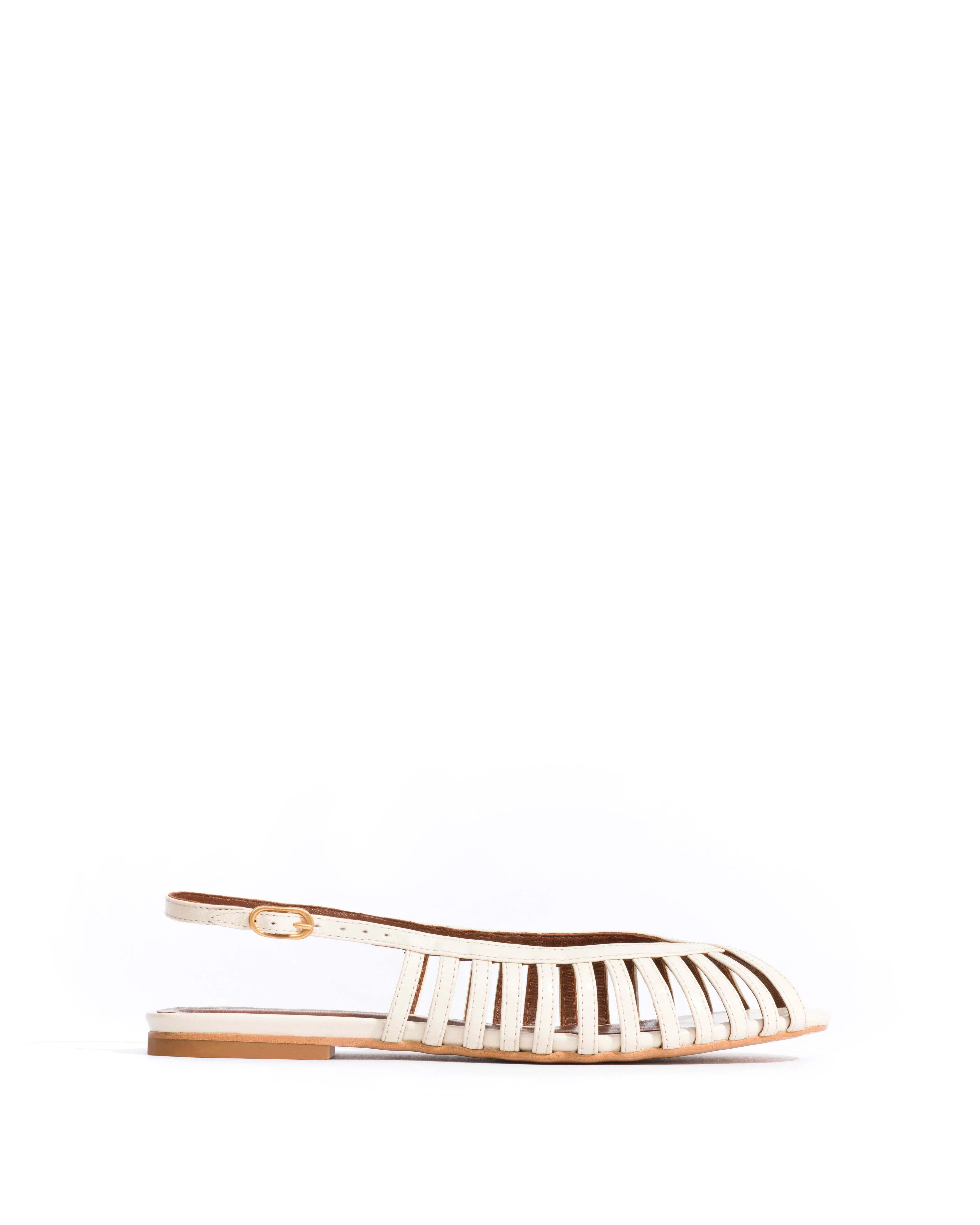 Carminho 10 Crinkled polished goat White sand