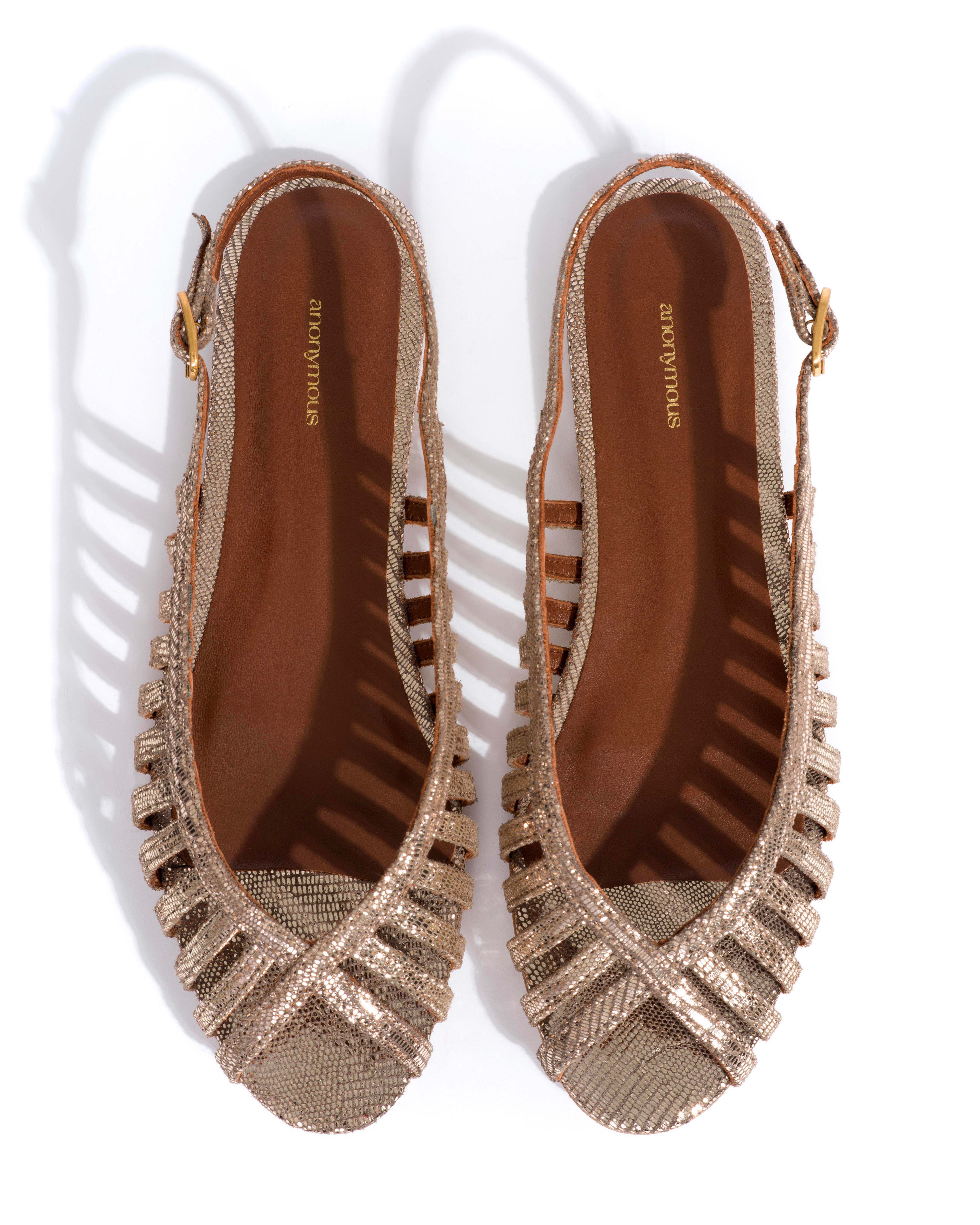 Carminho 10 Lizard metallic goat Vintage champagne - Image 4