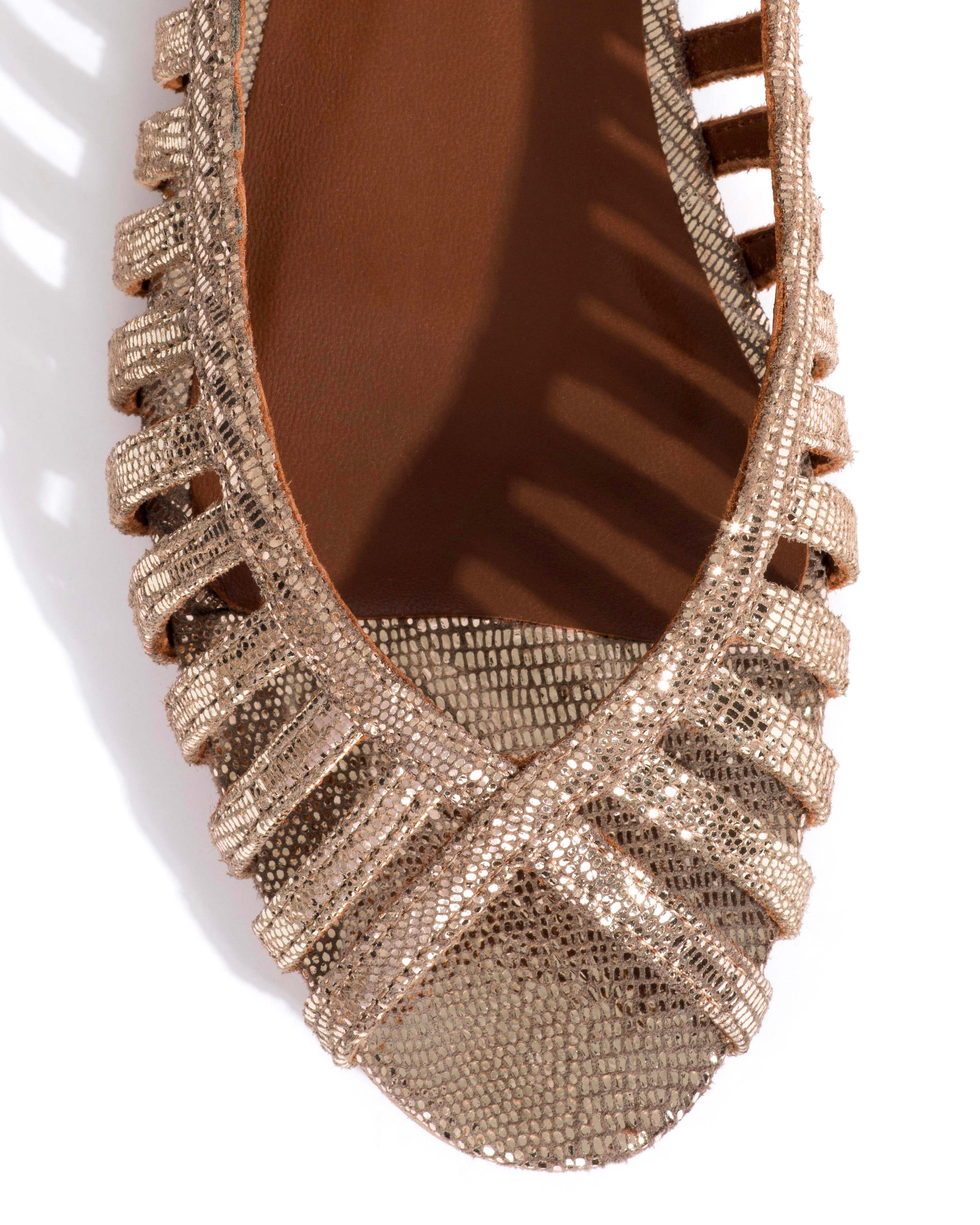 Carminho 10 Lizard metallic goat Vintage champagne - Image 5