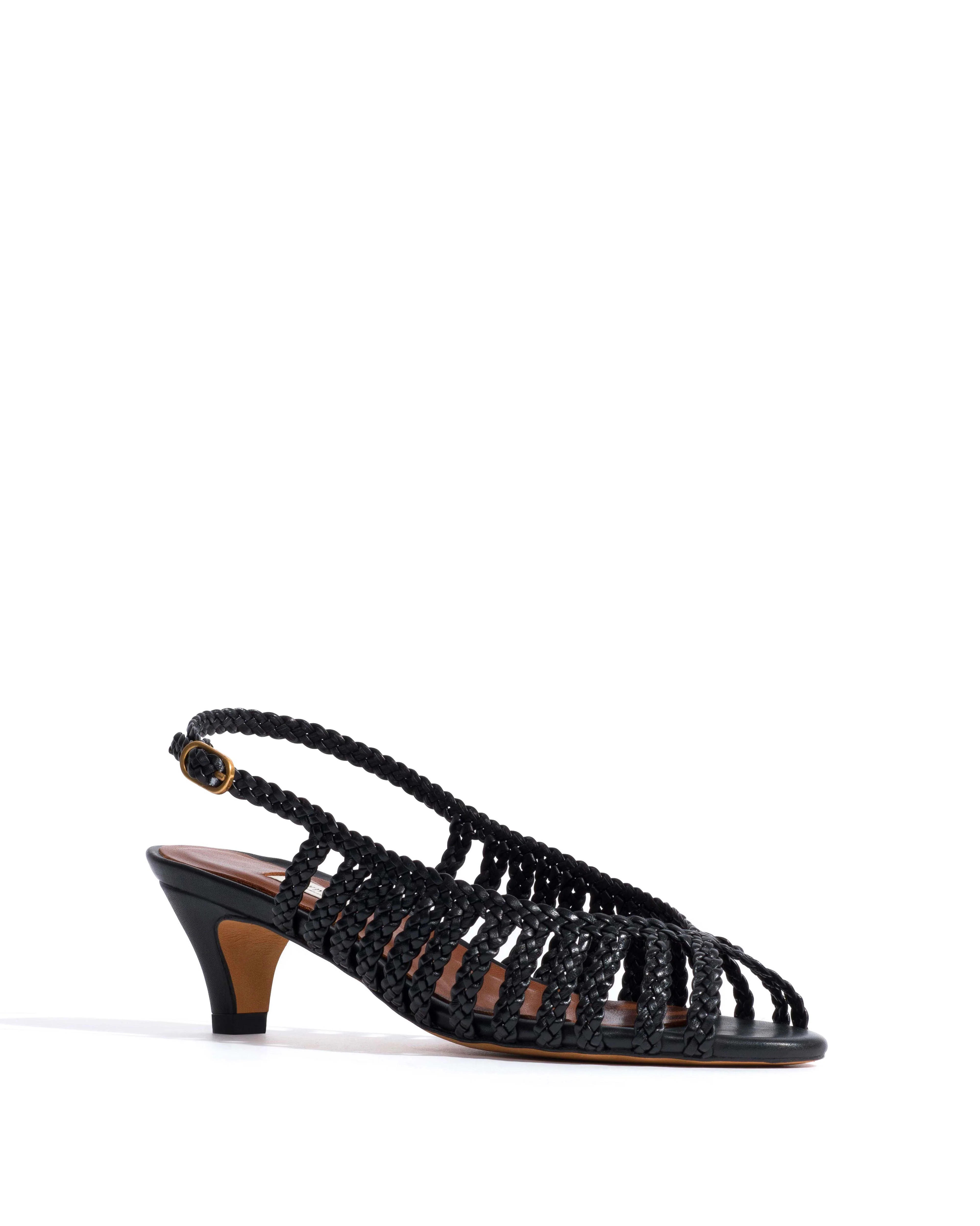 Carminho 40 hand-braided Hand-braided leather Black - Image 2