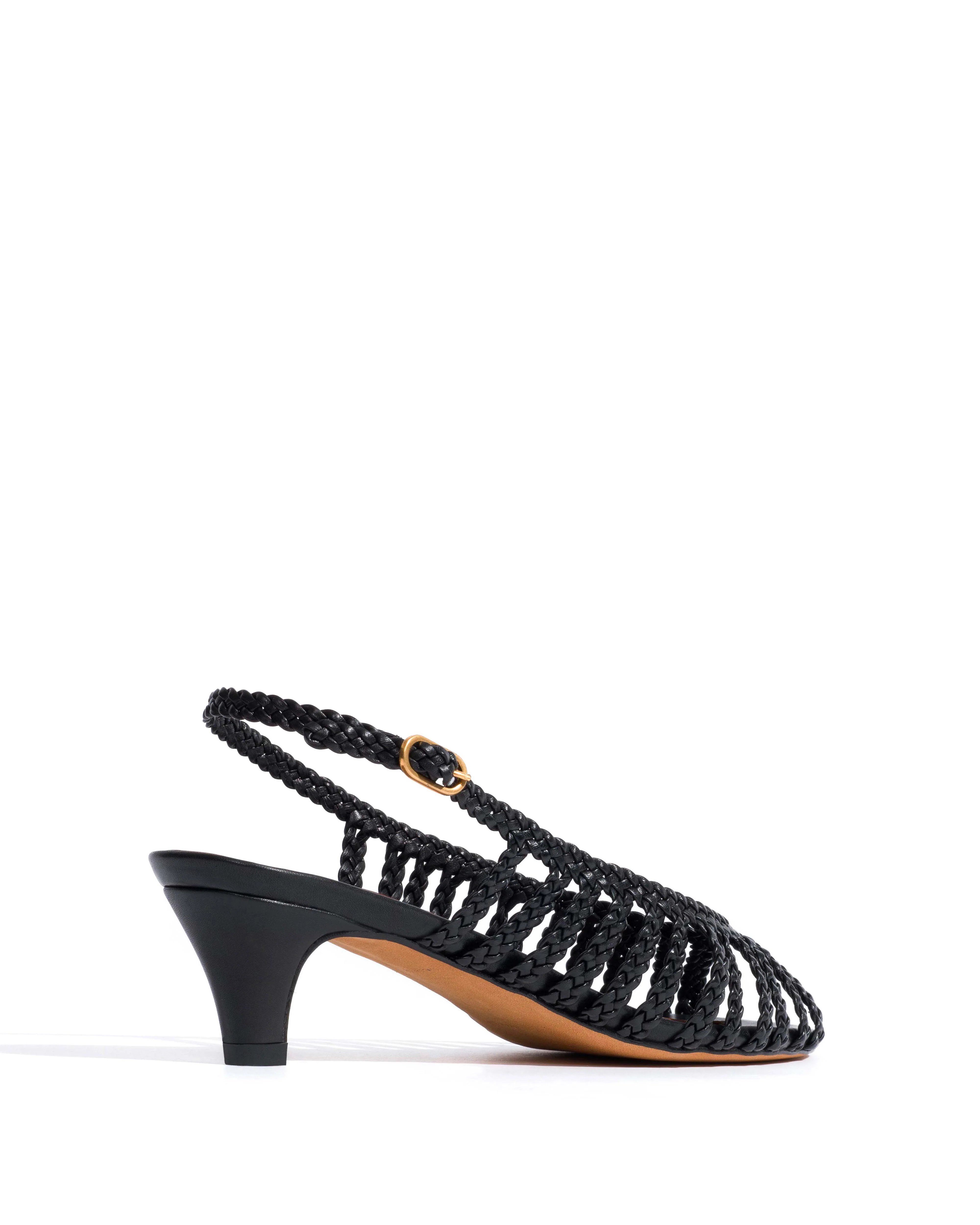 Carminho 40 hand-braided Hand-braided leather Black - Image 3
