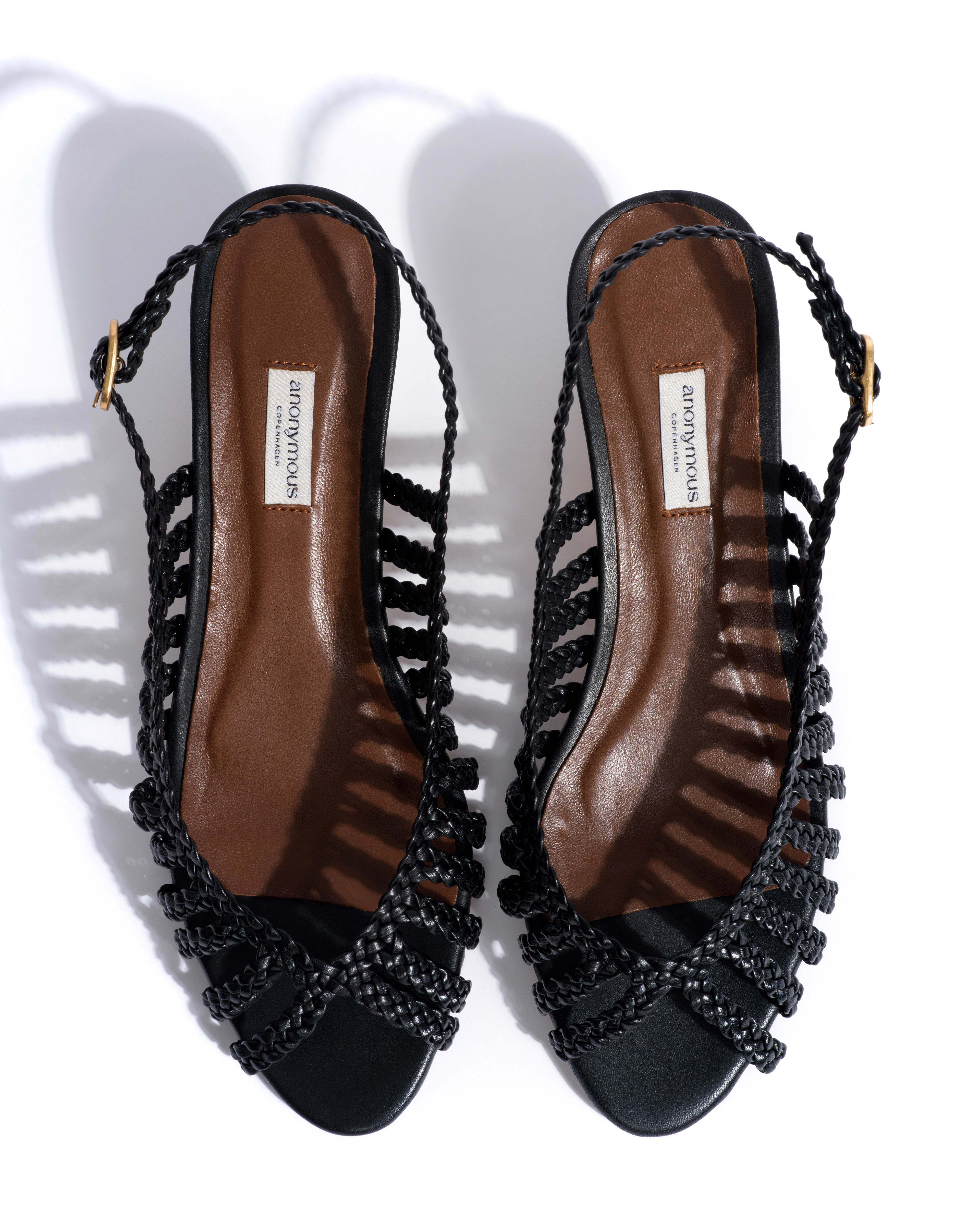 Carminho 40 hand-braided Hand-braided leather Black - Image 4