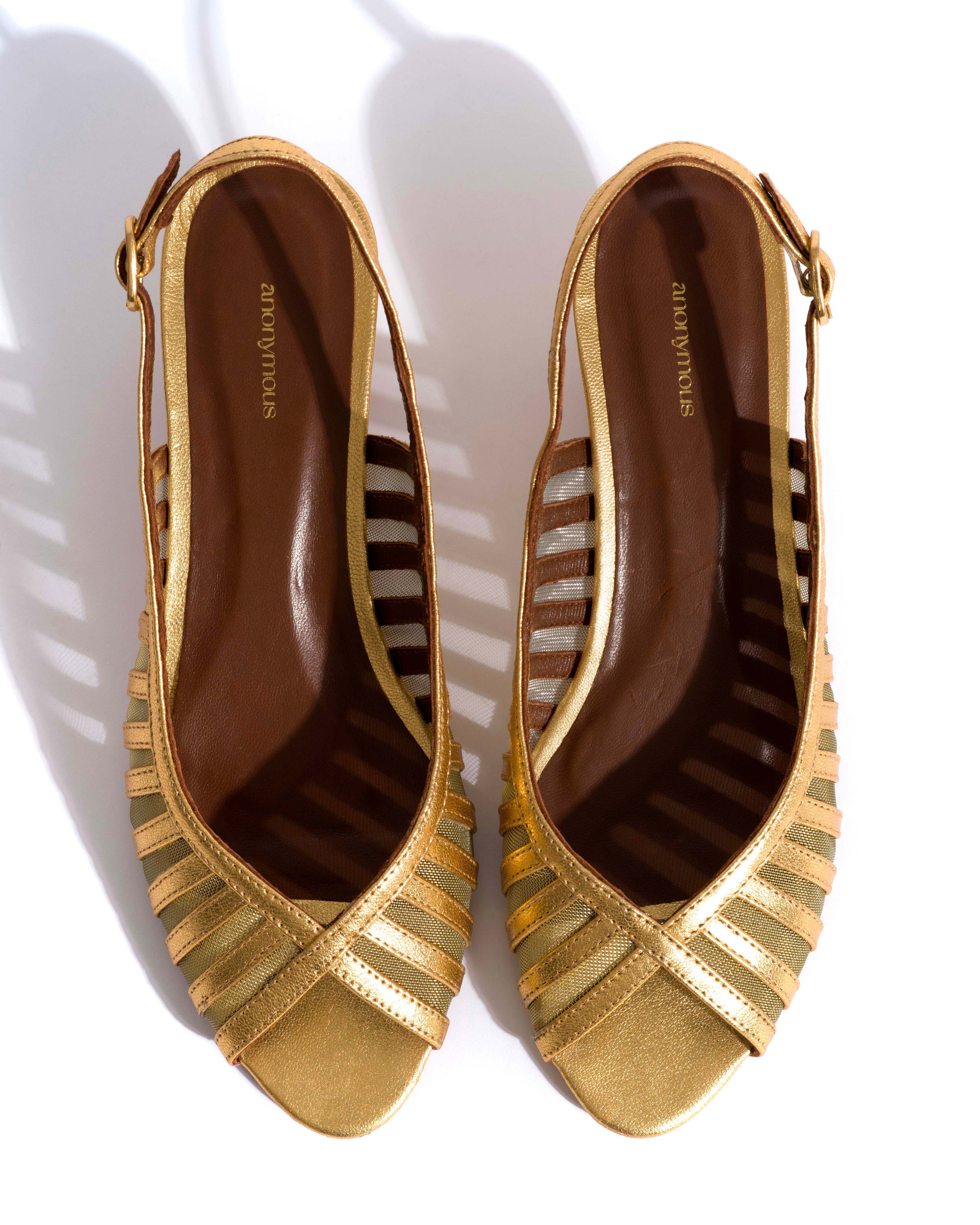 Carminho 40 mesh Metallic goat & mesh Gold - Image 4