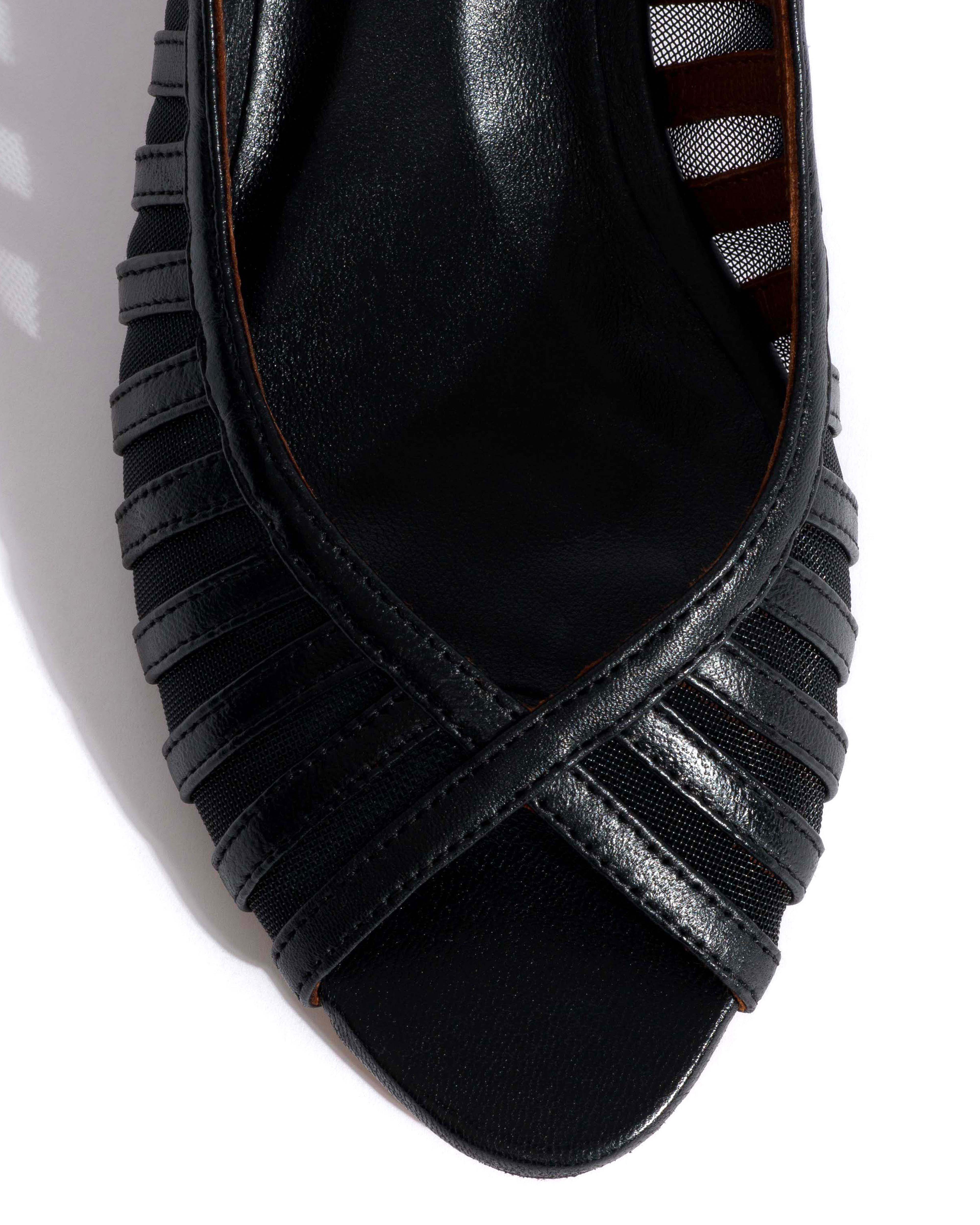 Carminho 40 mesh Shiny lamb & mesh Black - Image 6