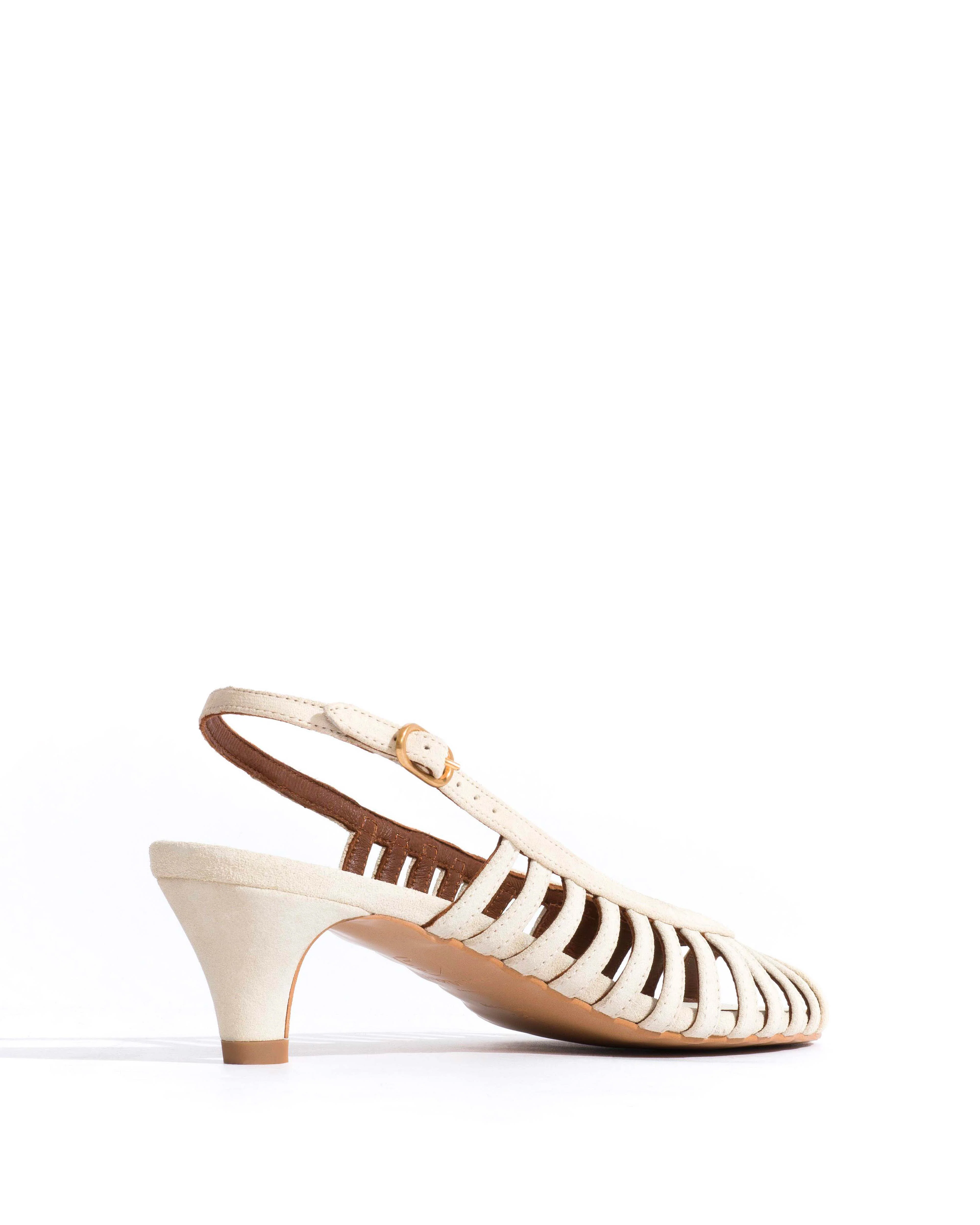 Carminho 40 stiletto Calf suede Antique white - Image 3