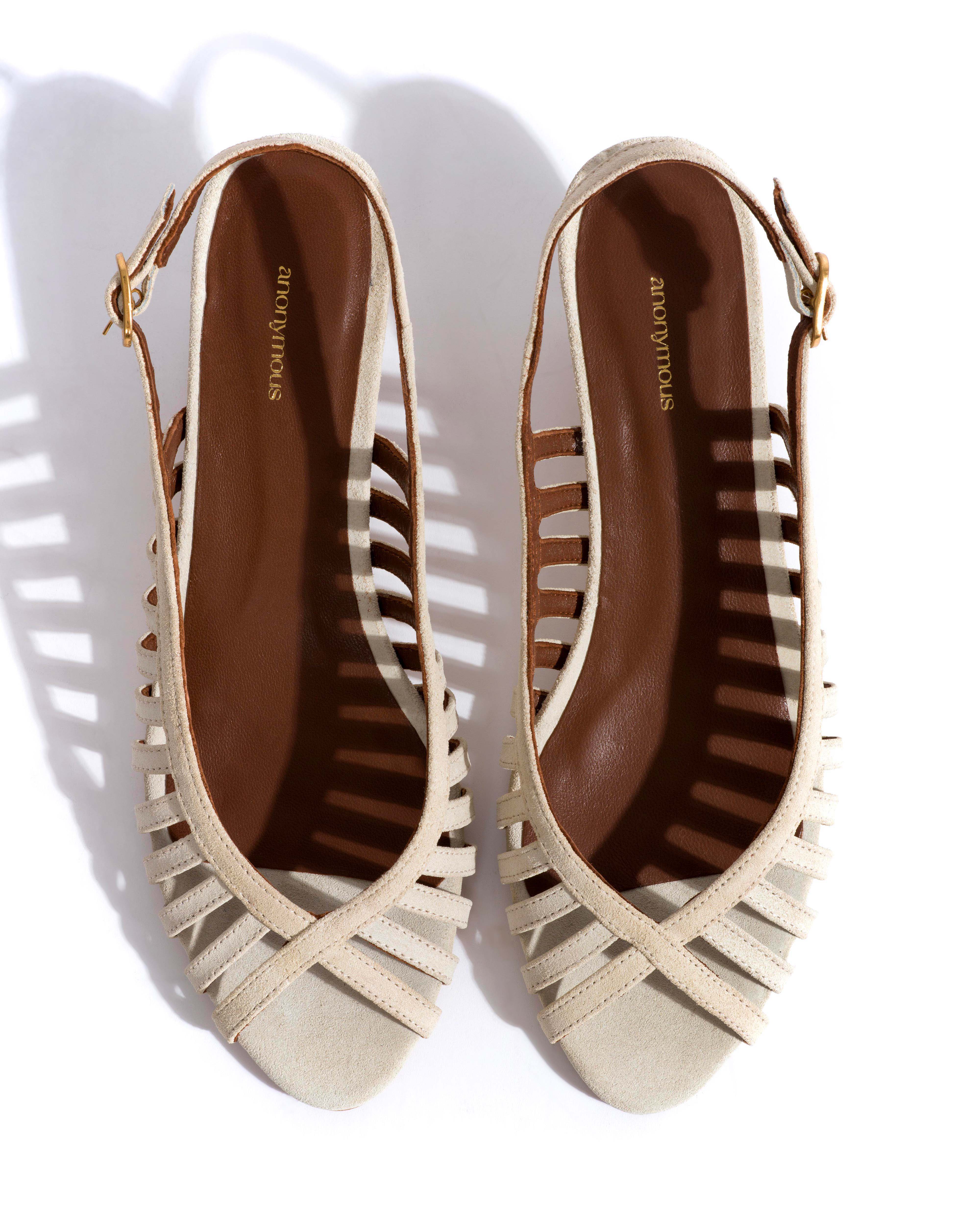 Carminho 40 stiletto Calf suede Antique white - Image 4