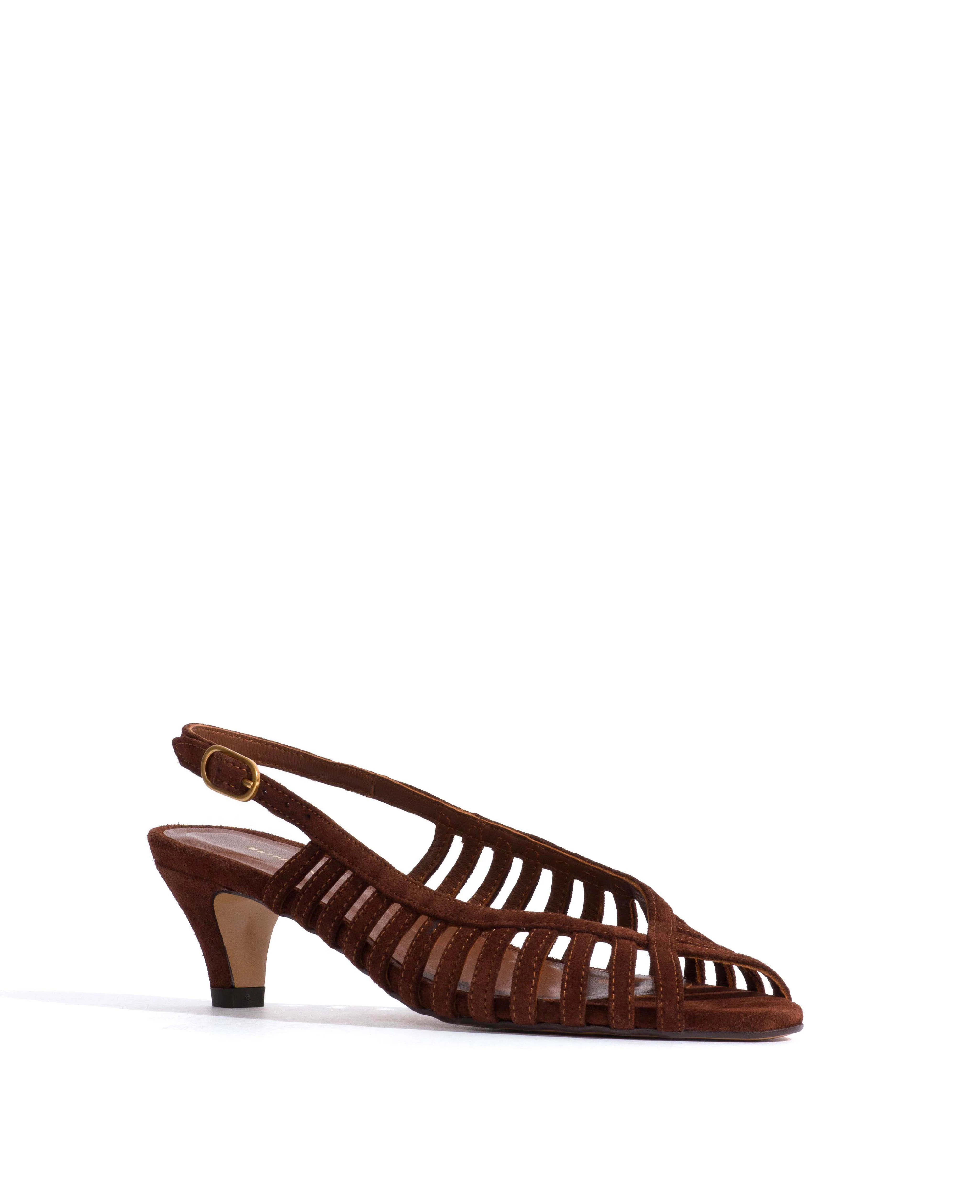 Carminho 40 stiletto Calf suede Chocolate - Image 2